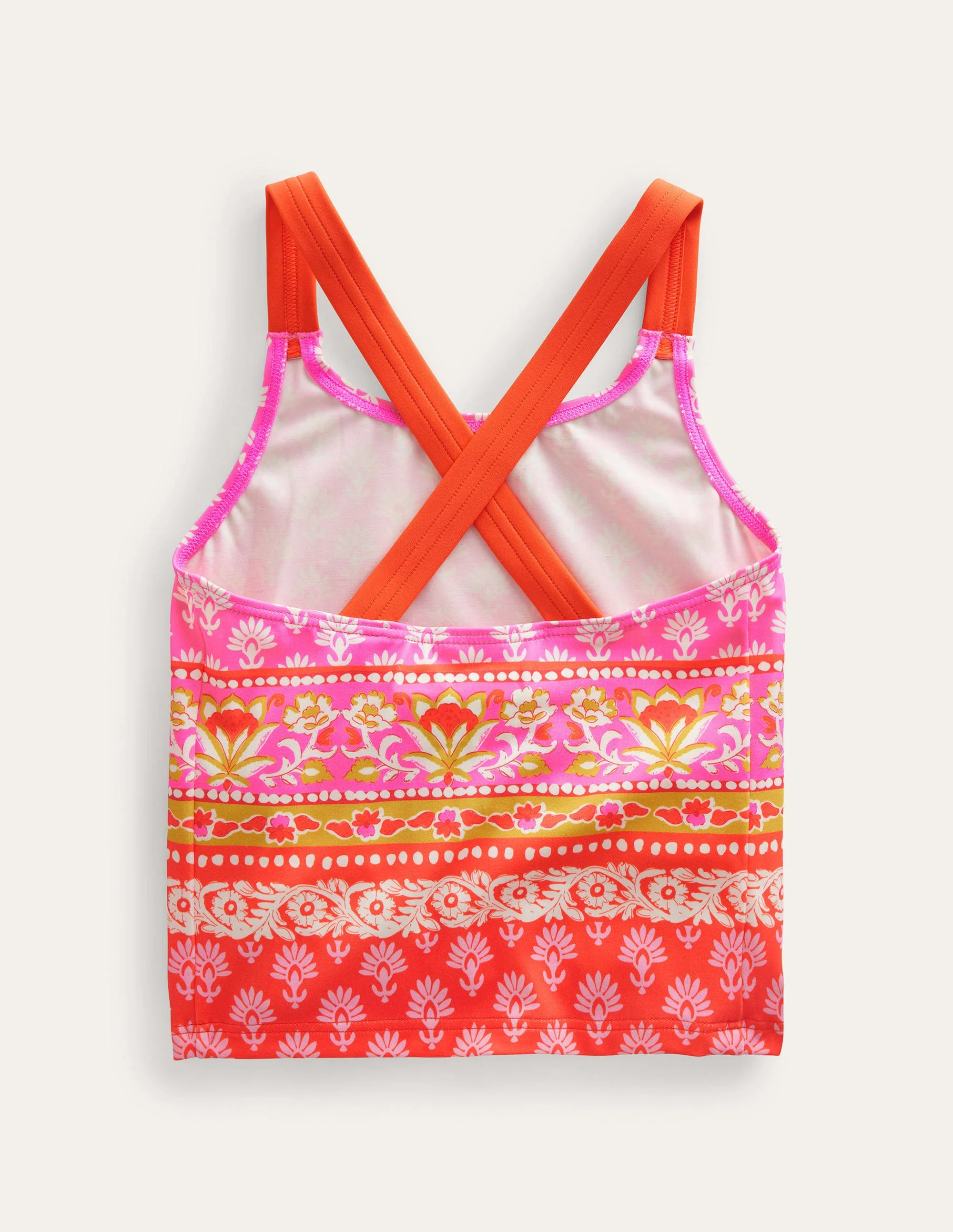 Cross Back Tankini Top-Firework Woodblock - Image 2