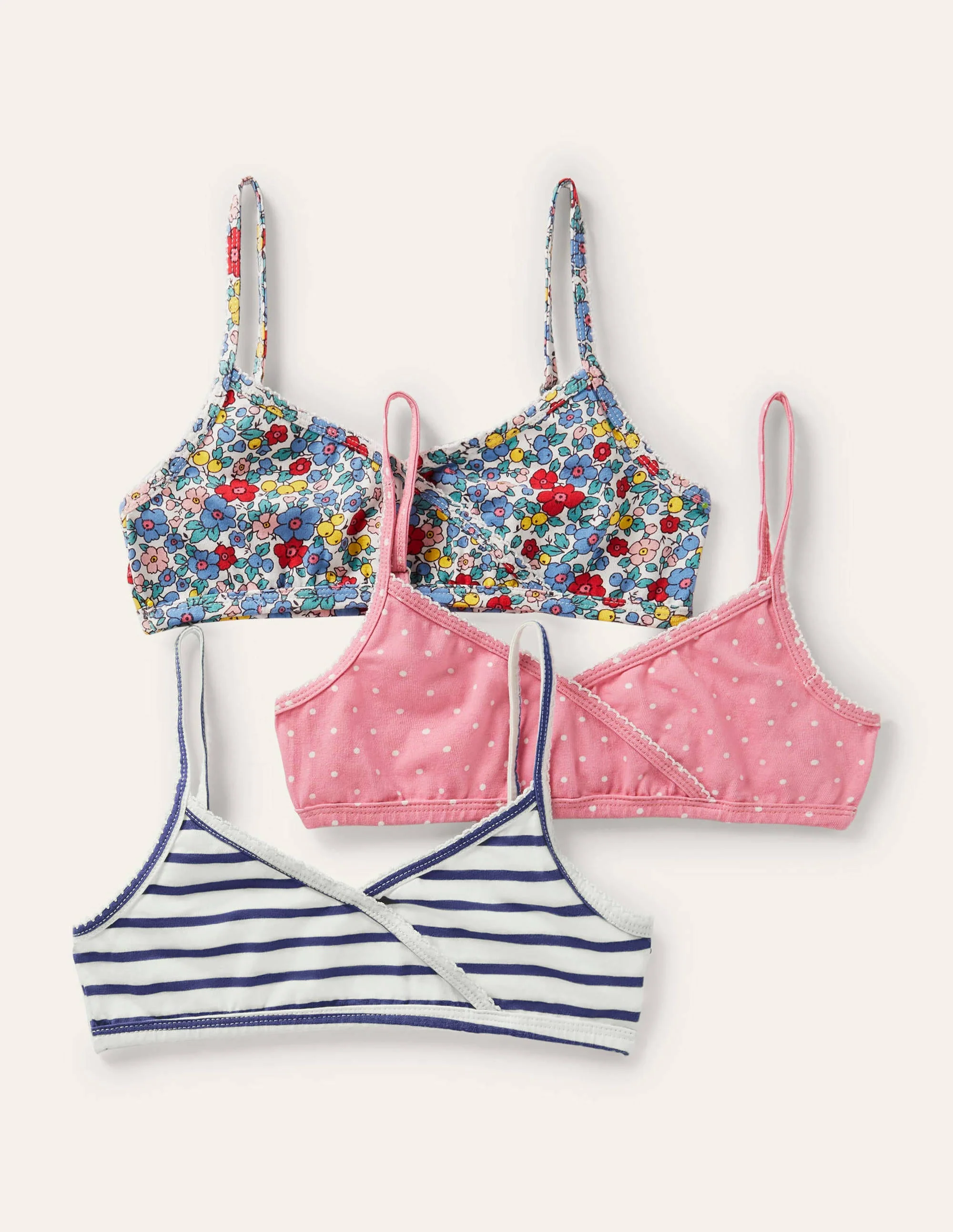Crossover Training Bra 3 Pack-Multi Floral Spot