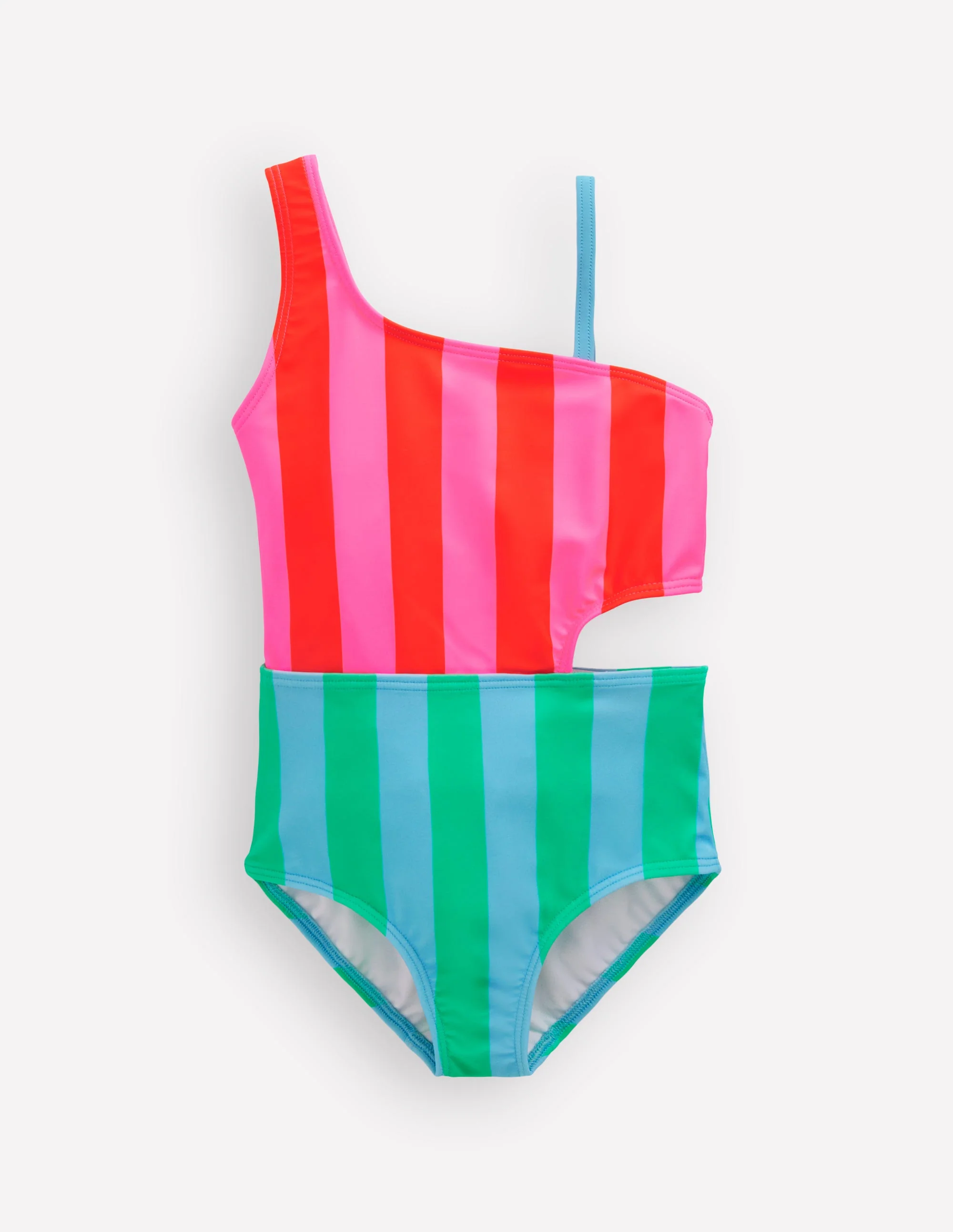 Cut Out Swimsuit-Multi Stripe