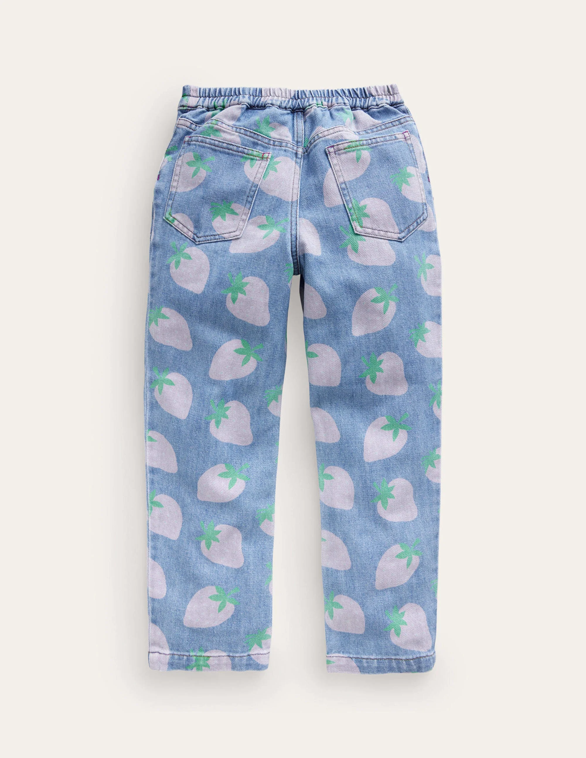 Denim Pull-on Jean-Denim Strawberries - Image 2