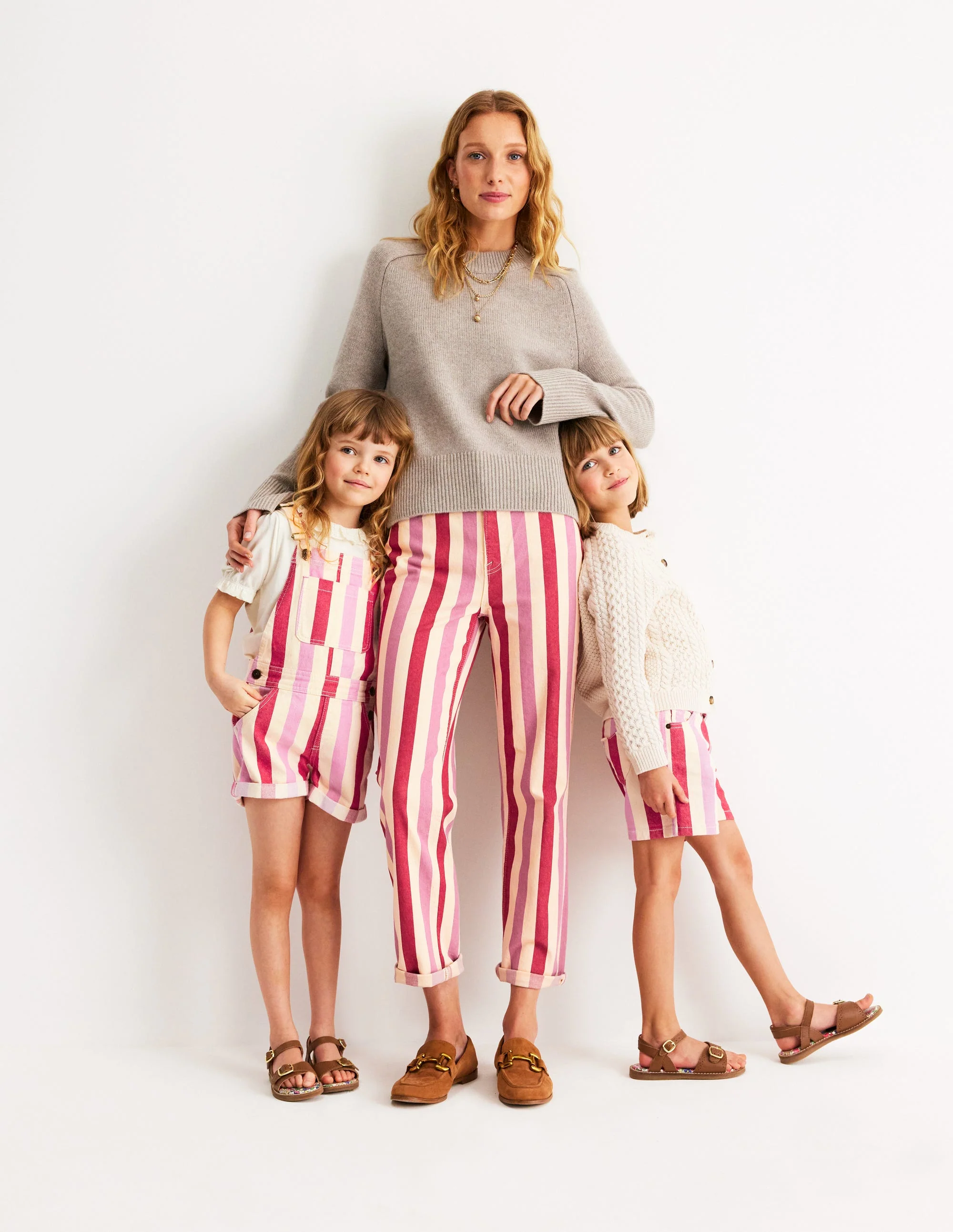 Denim Shorts-Pink and Red Stripe - Image 4
