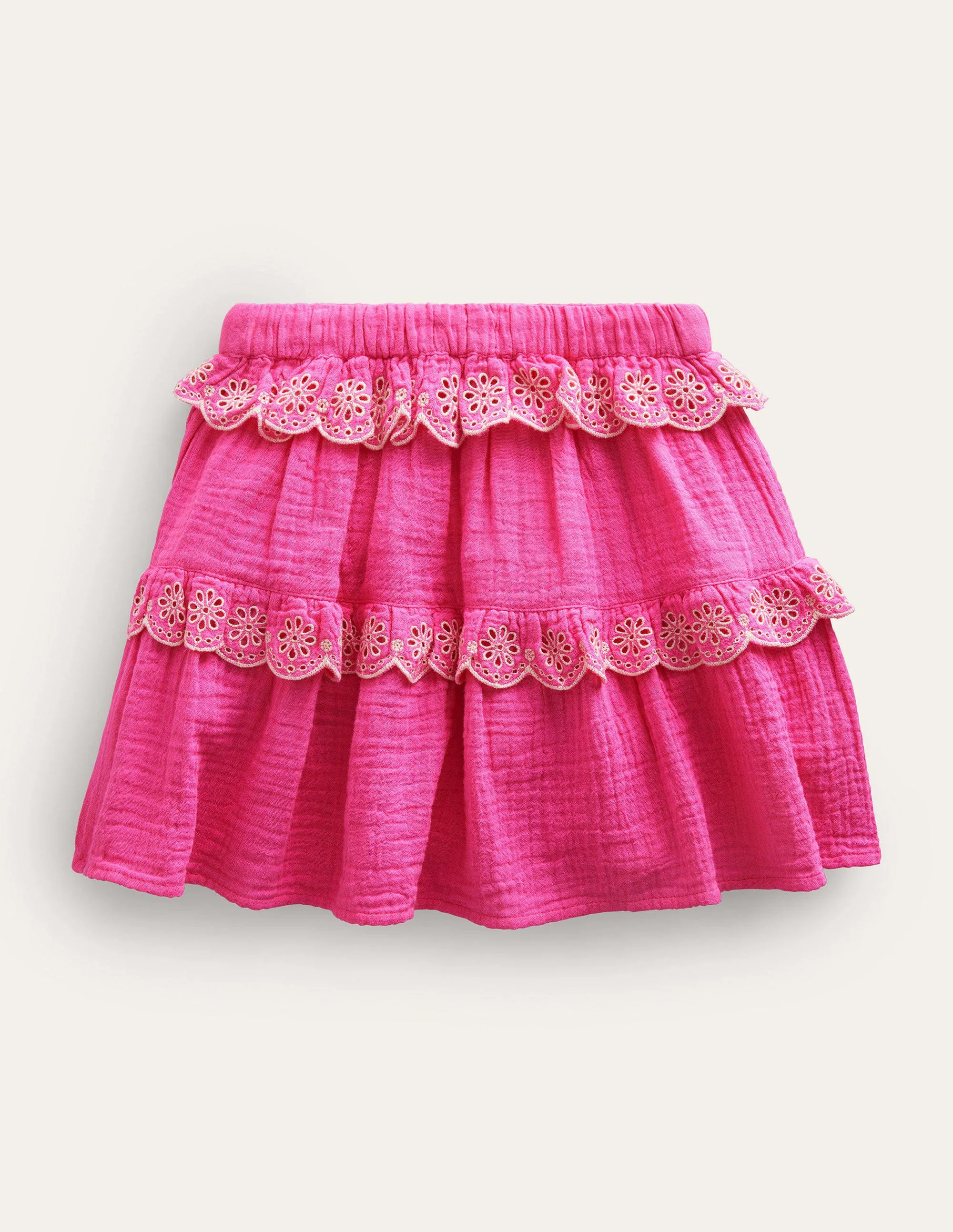 Double Cloth Scallop Skirt-Festival Pink - Image 2