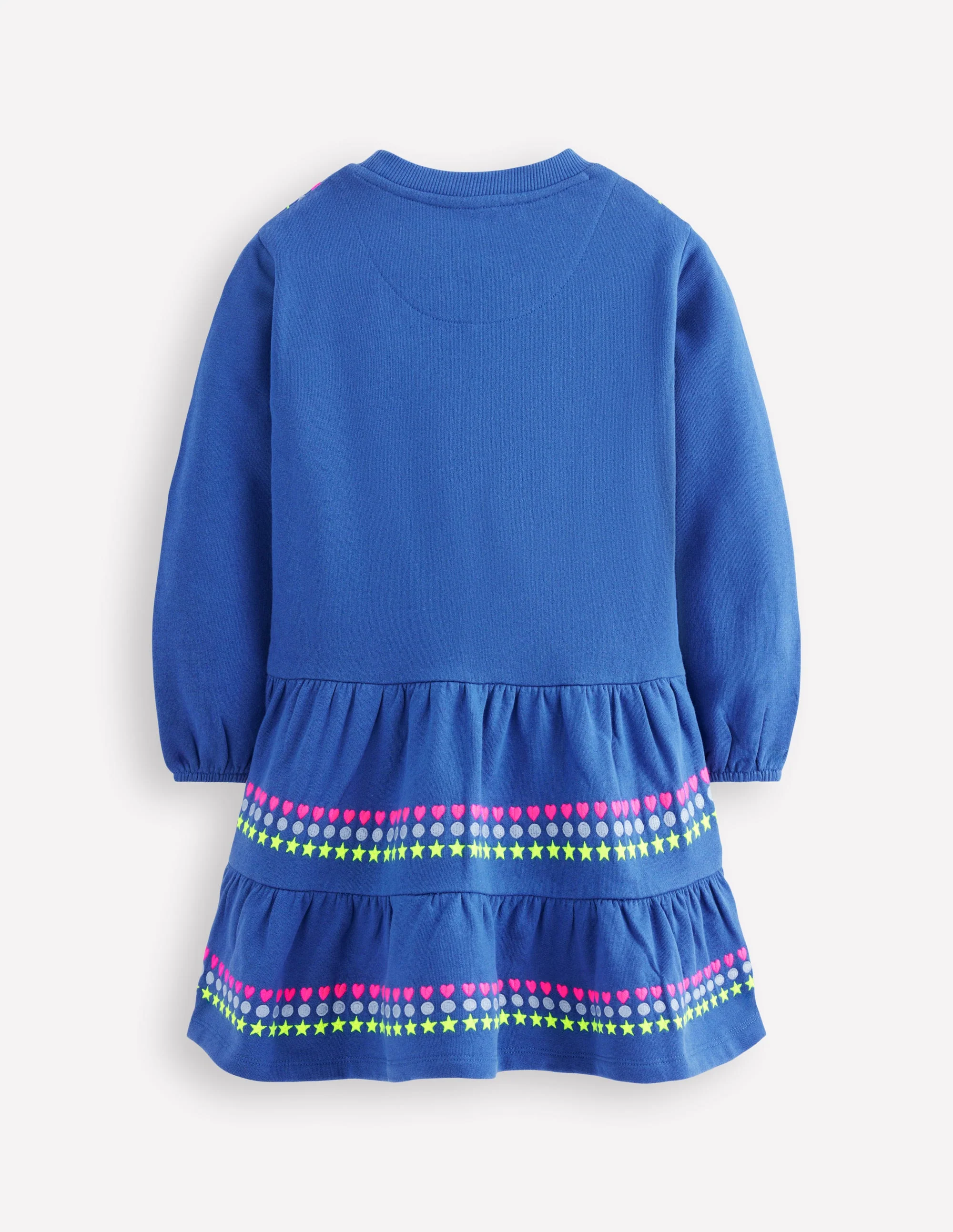 Drop Waist Sweatshirt Dress-Bluejay Embroidery - Image 4