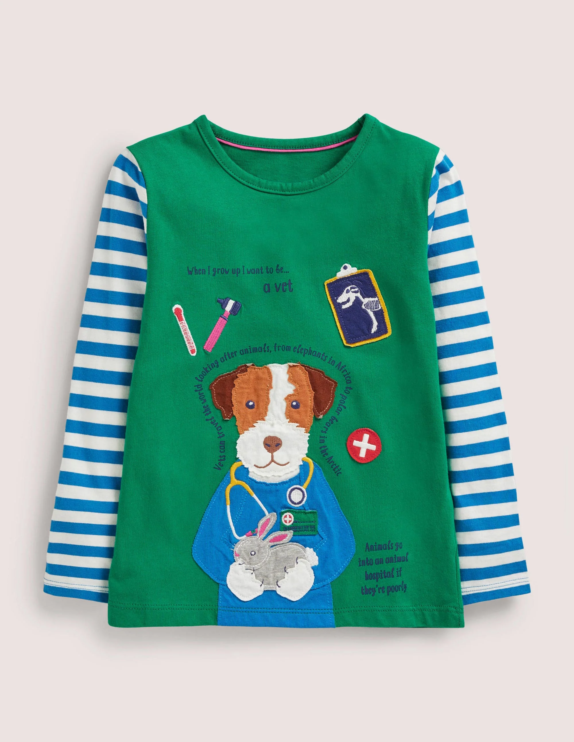 Educational Appliqué T-shirt-Highland Green Vet Sprout