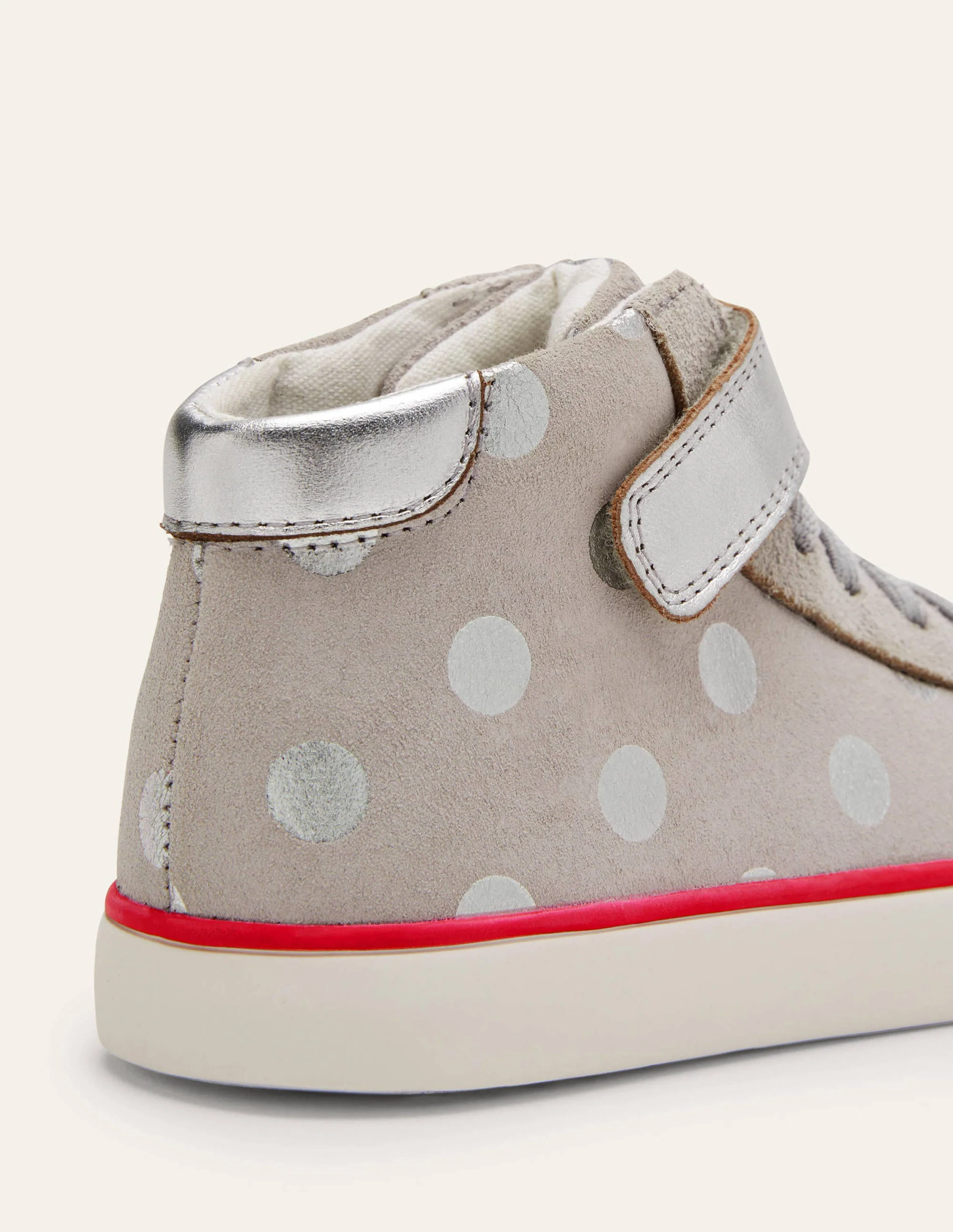 Elasticated Lace High Tops-Silver Spot - Image 3