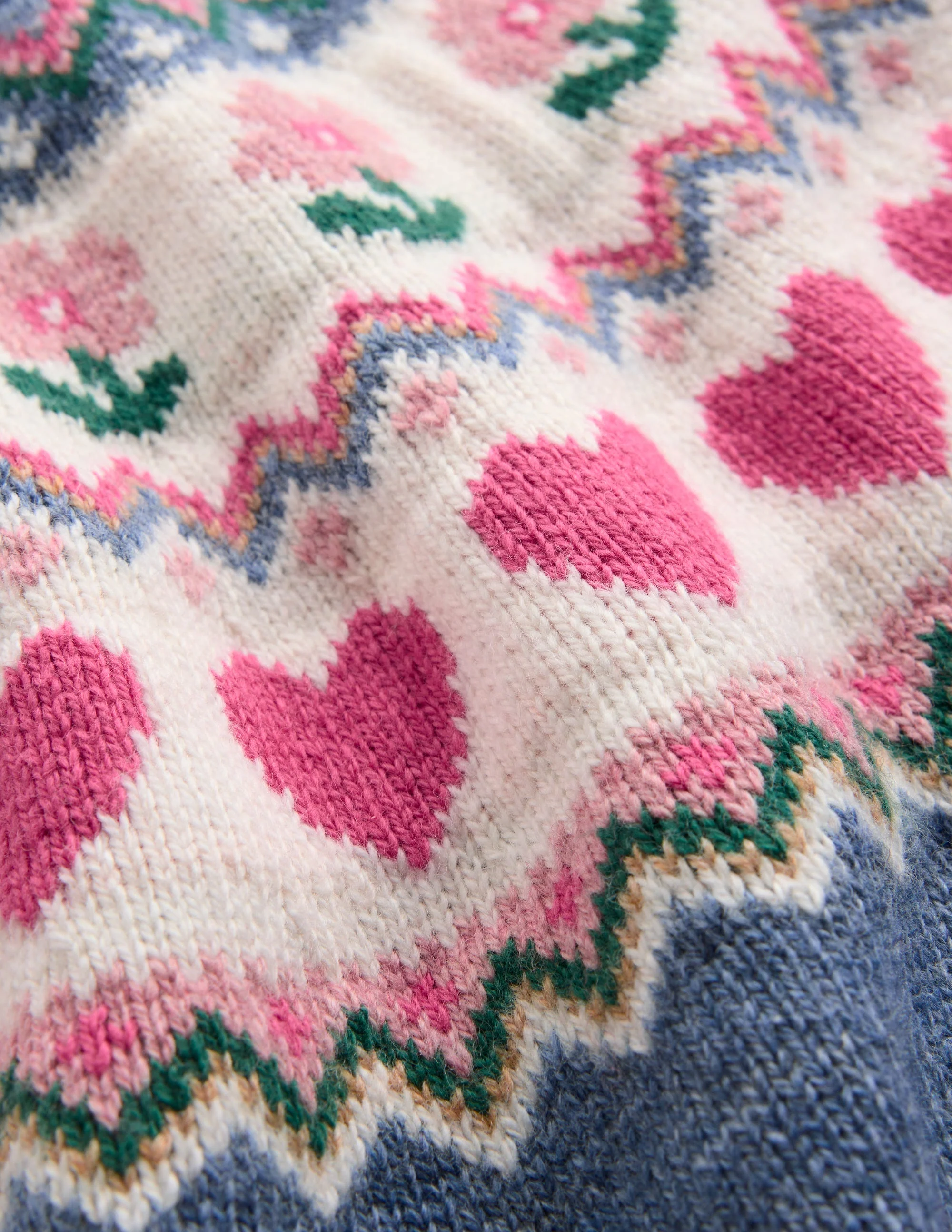 Eleanor Fair Isle Jumper-Bluejay Marl - Image 3