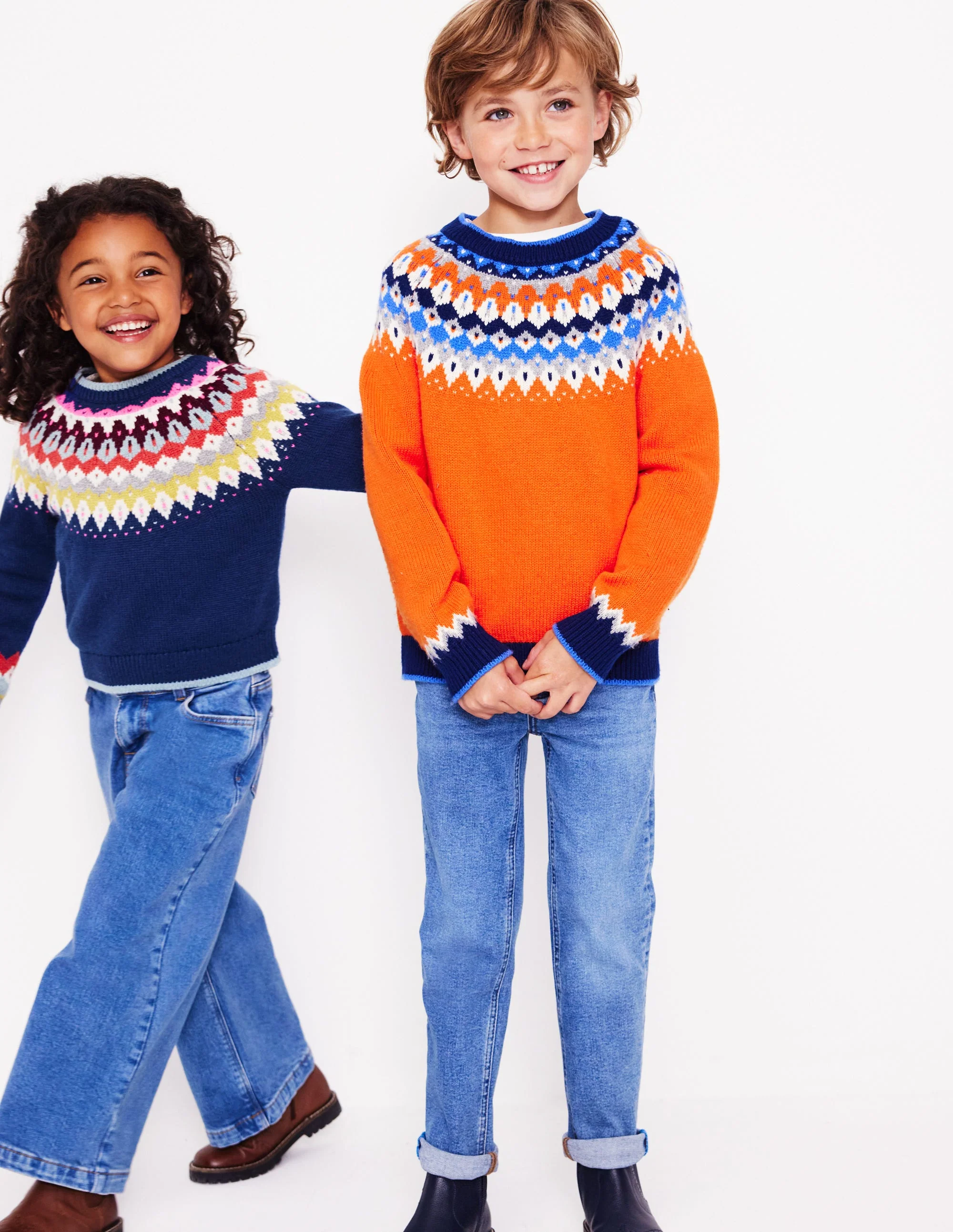Eleanor Fair Isle Jumper-Sapphire Blue - Image 7