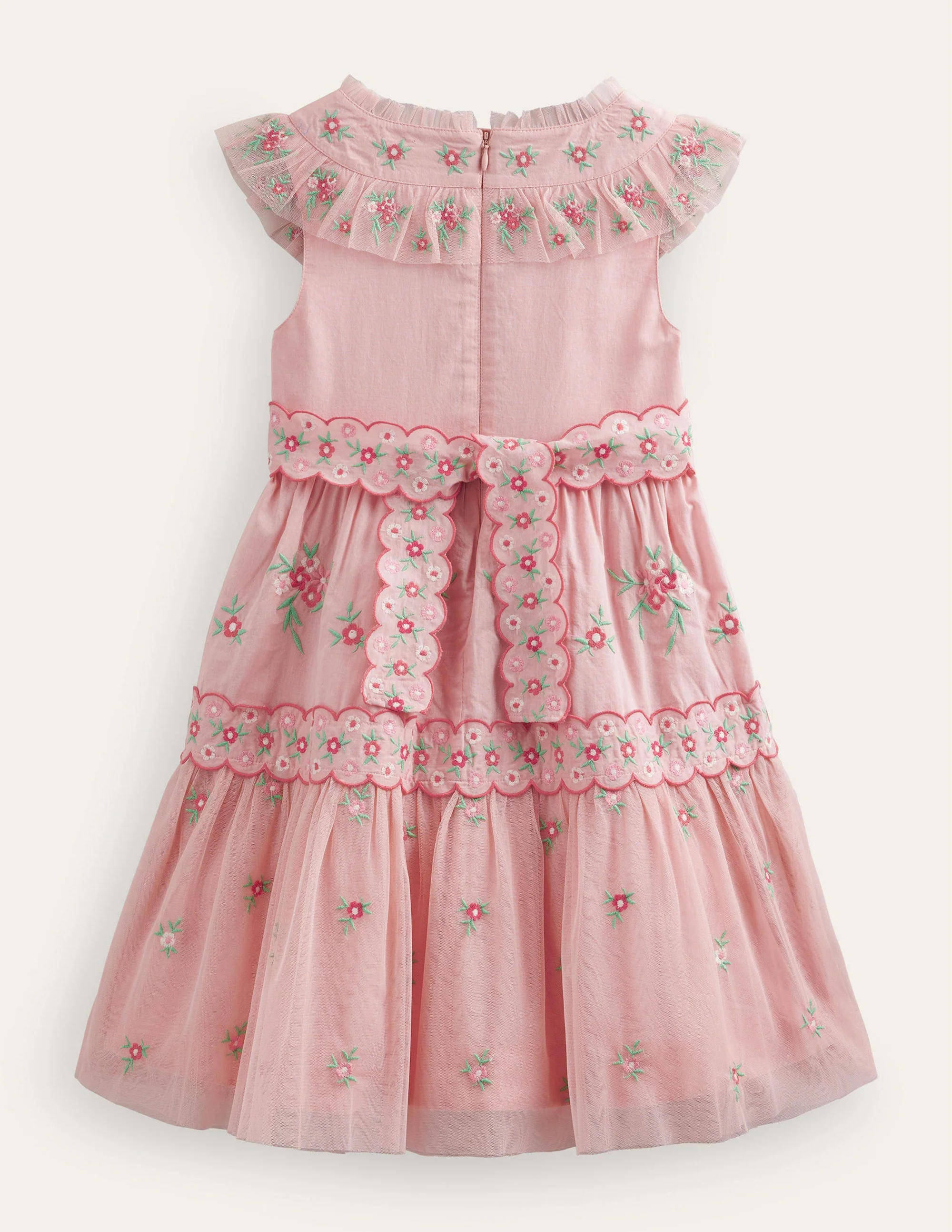 Embroidered Ditsy Tulle Dress-Provence Pink - Image 2
