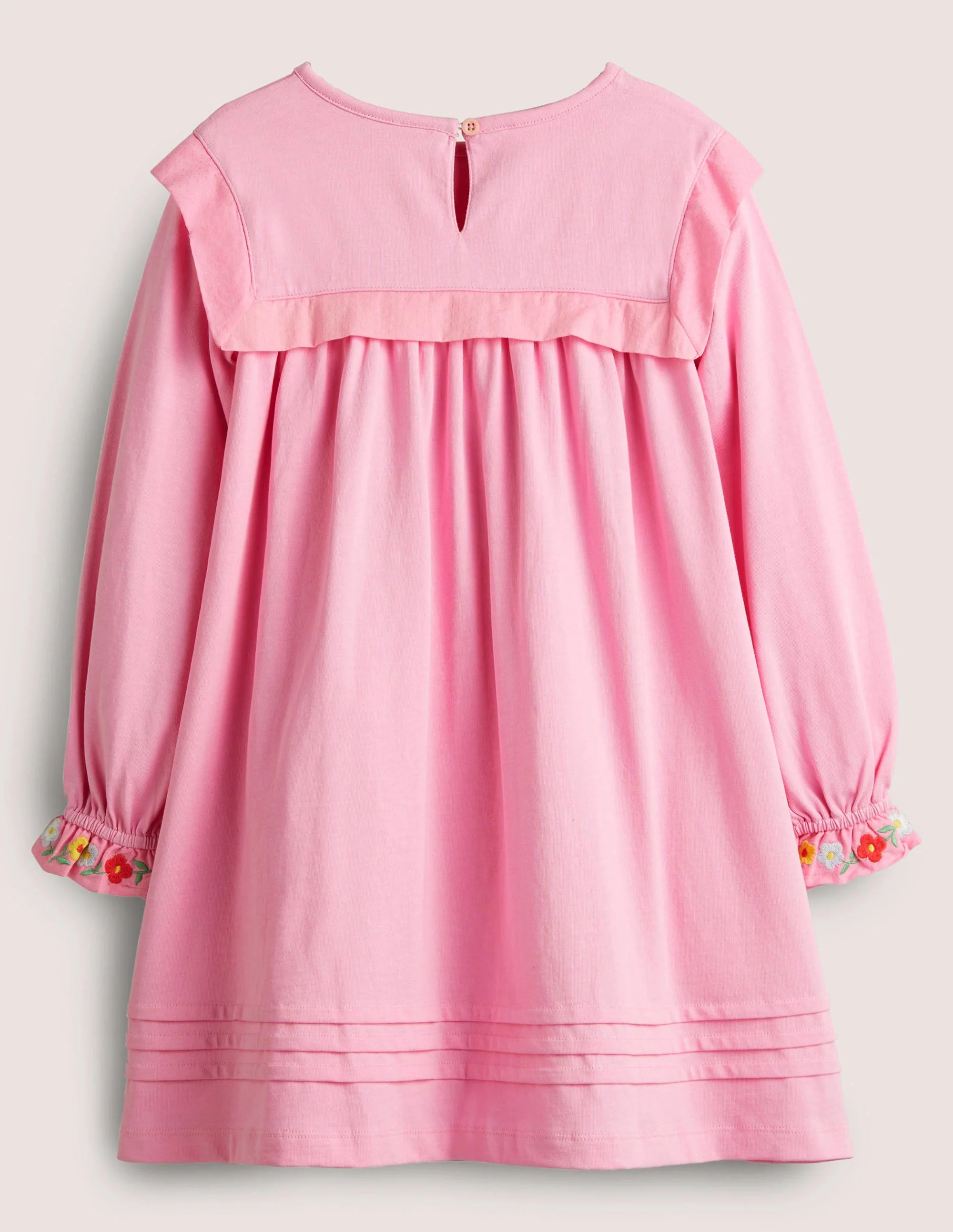 Embroidered Jersey Dress-Lilac Chiffon - Image 2