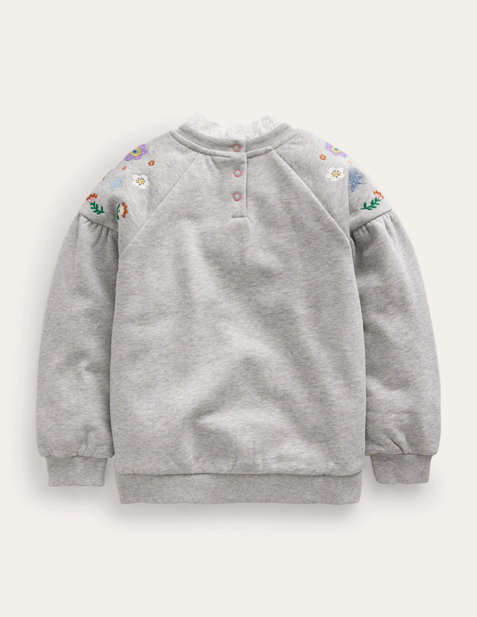 Embroidered Sweatshirt-Grey Marl Animals - Image 2
