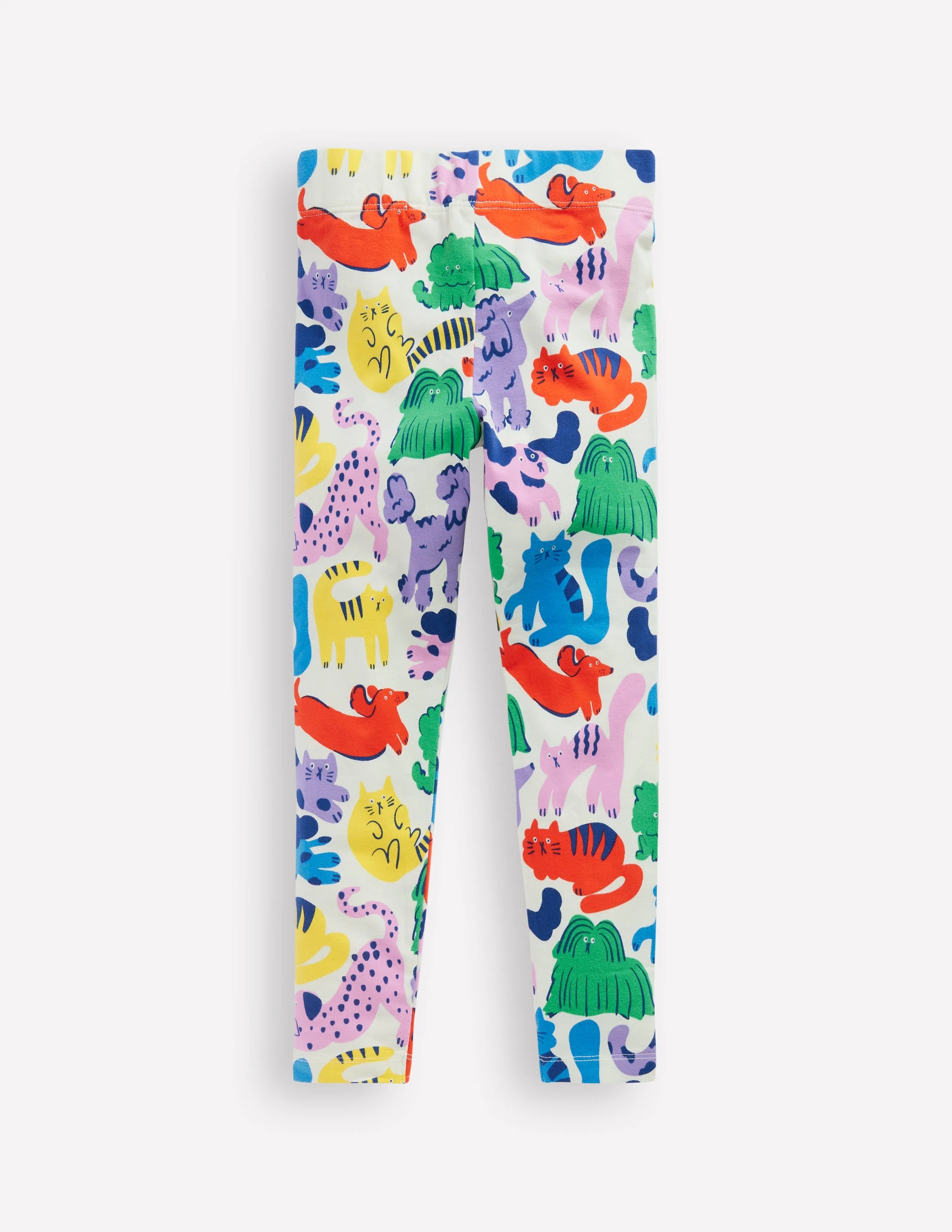 Everyday Fun Leggings-Multi Oatmeal Rainbow Pets - Image 2