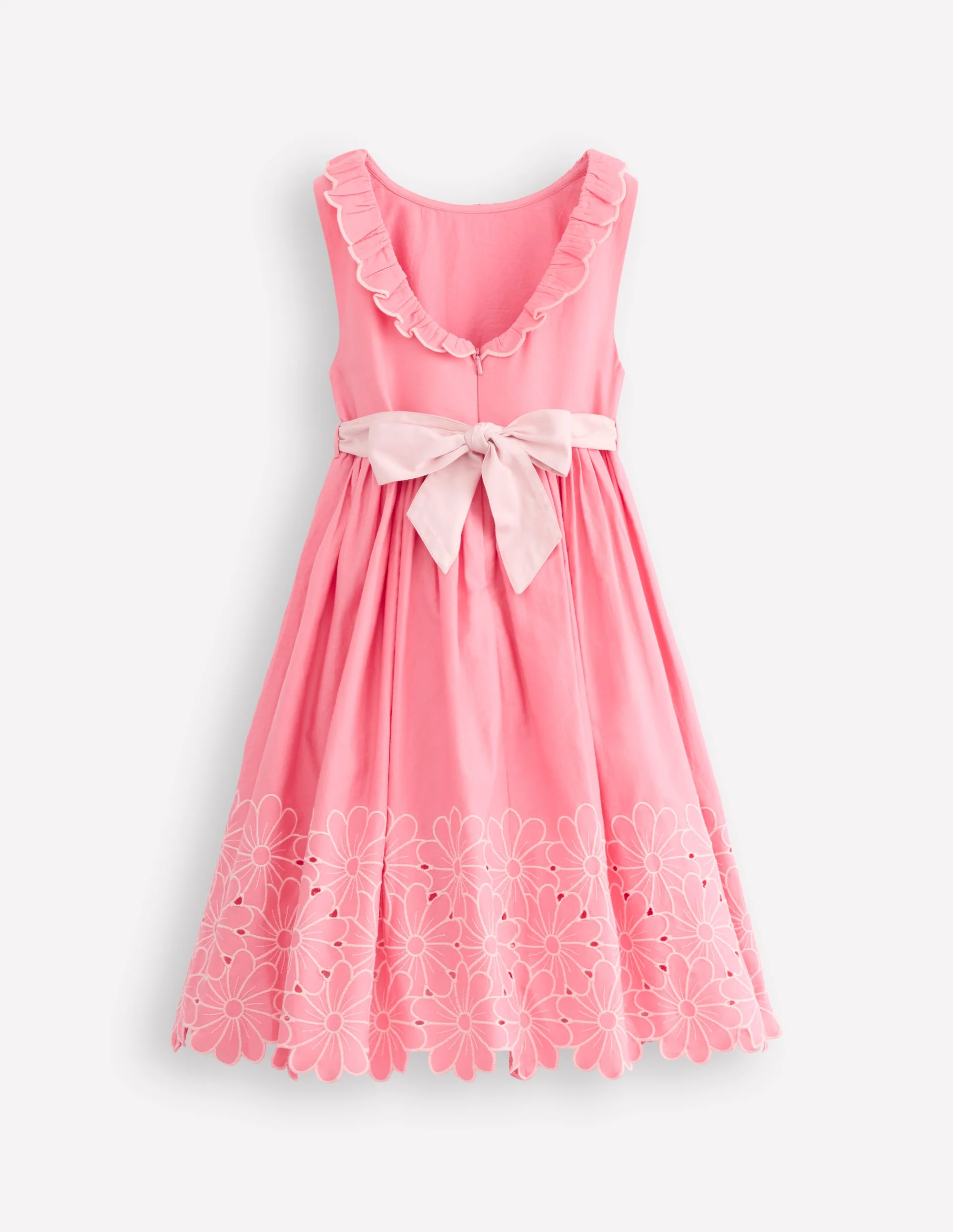 Flower Hem Occasion Dress-Salmon Pink - Image 2