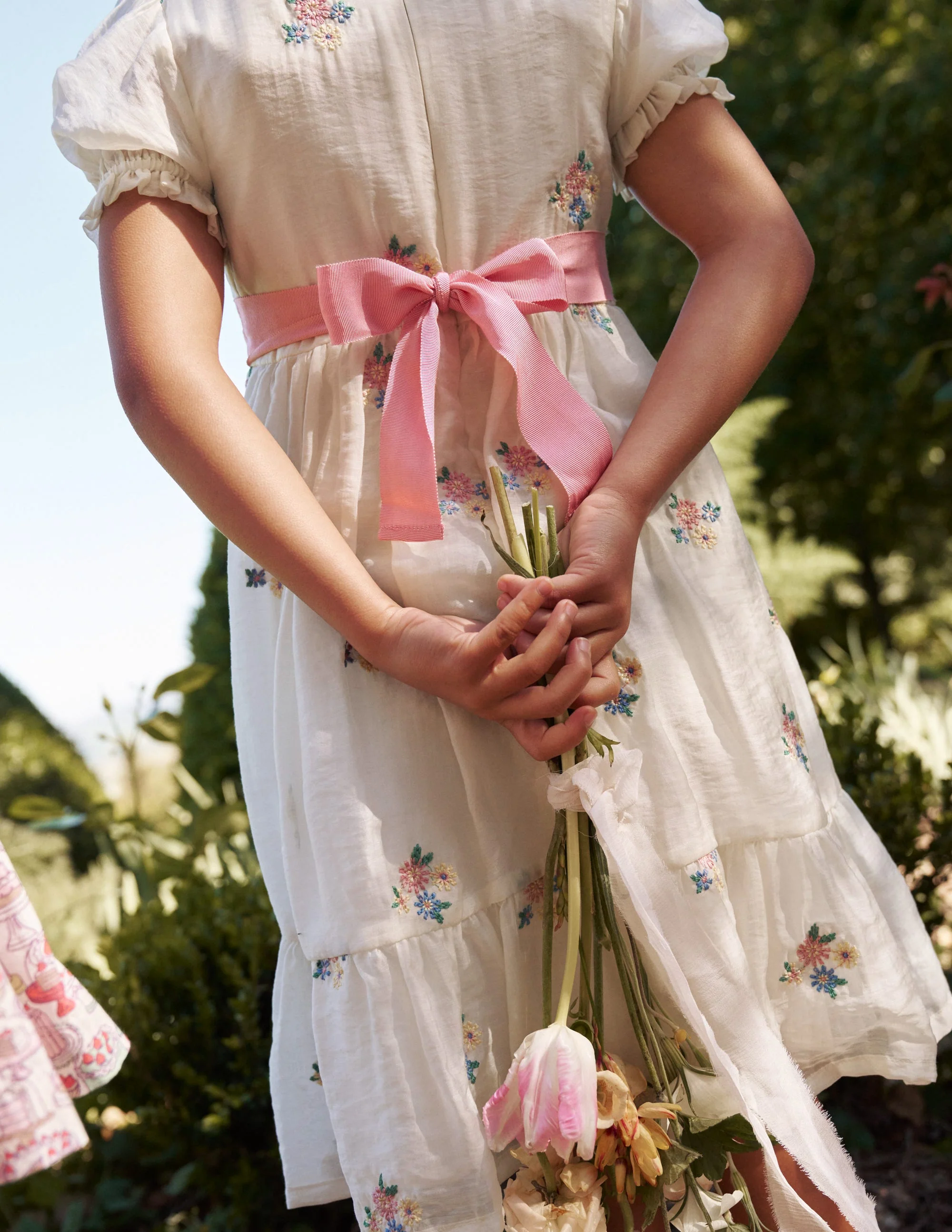 Flutter Organza Dress-Ivory Floral - Image 5