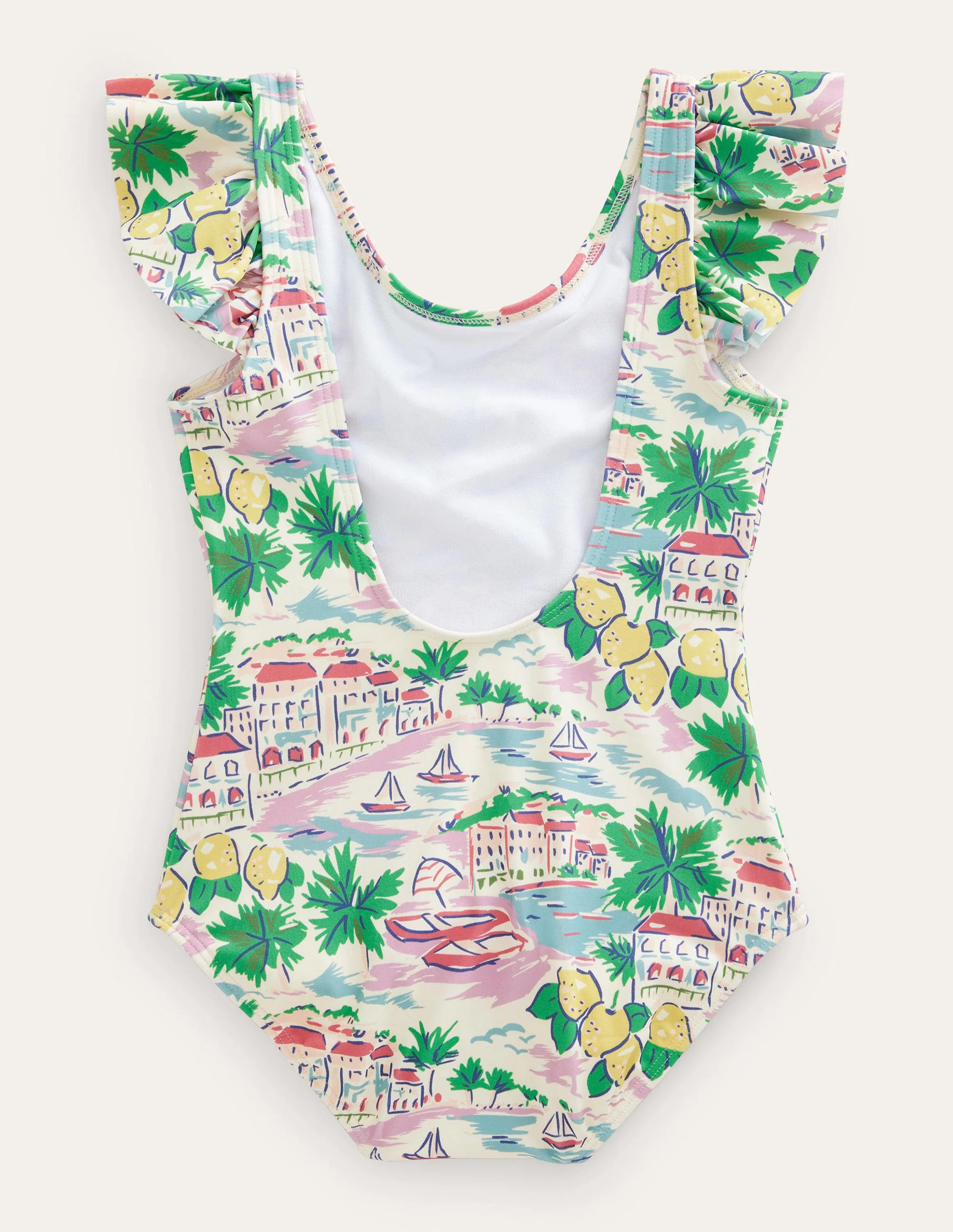 Flutter Sleeve Swimsuit-Multi Scene - Image 2