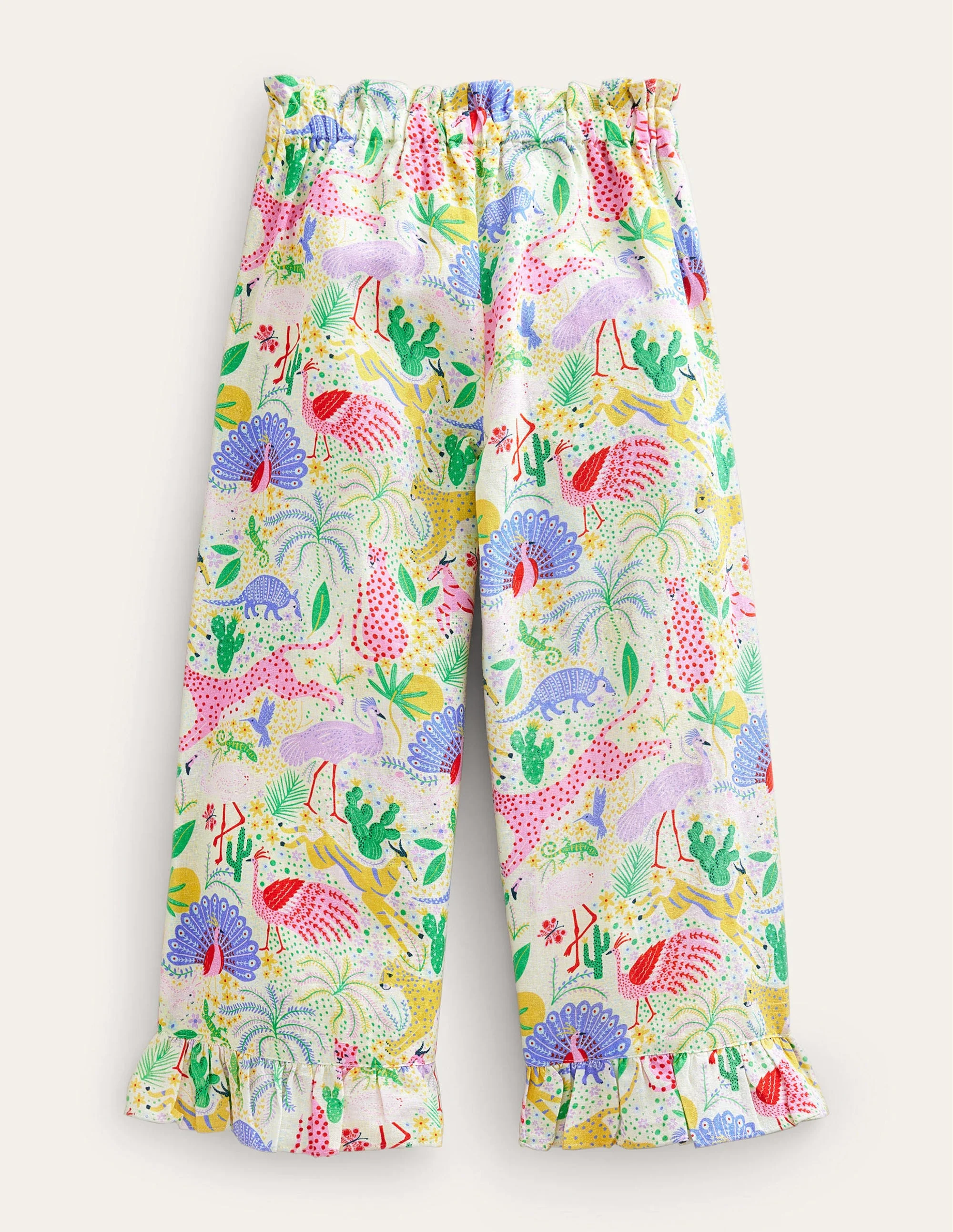 Frill Cuff Wide Leg Pants-Multi Desert - Image 2