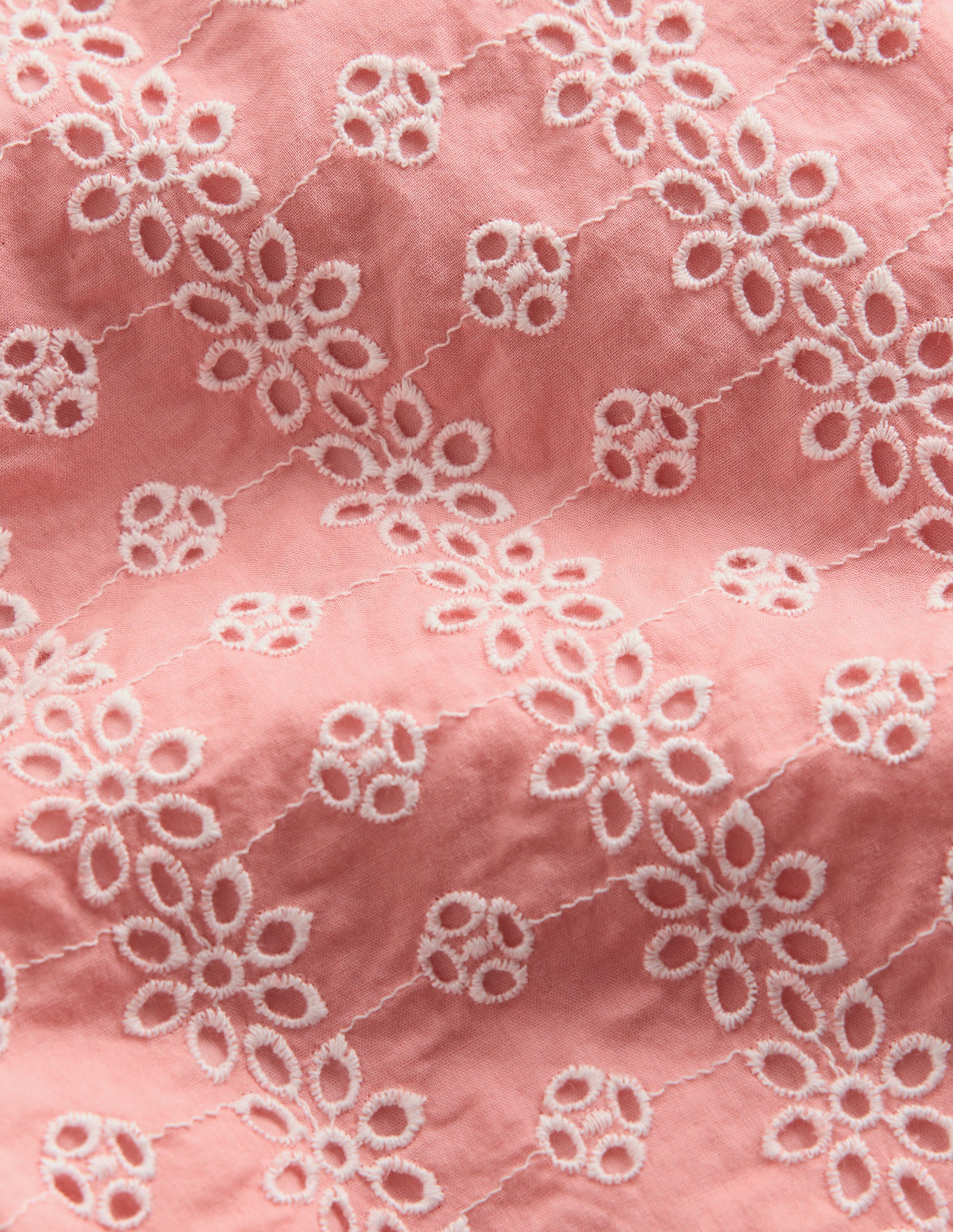 Frill Hem Pants-Pink Broderie - Image 3