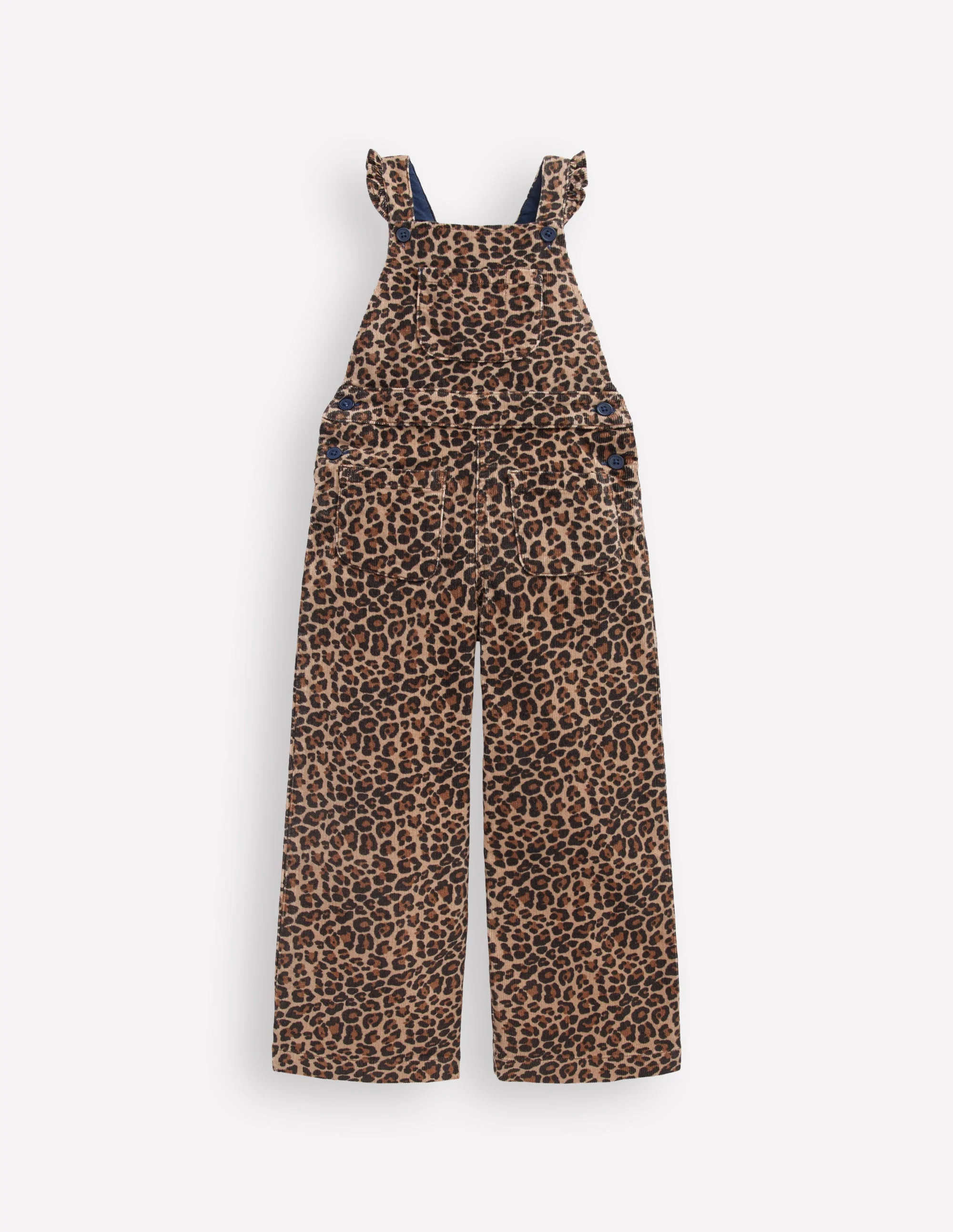 Frill Overalls-Leopard