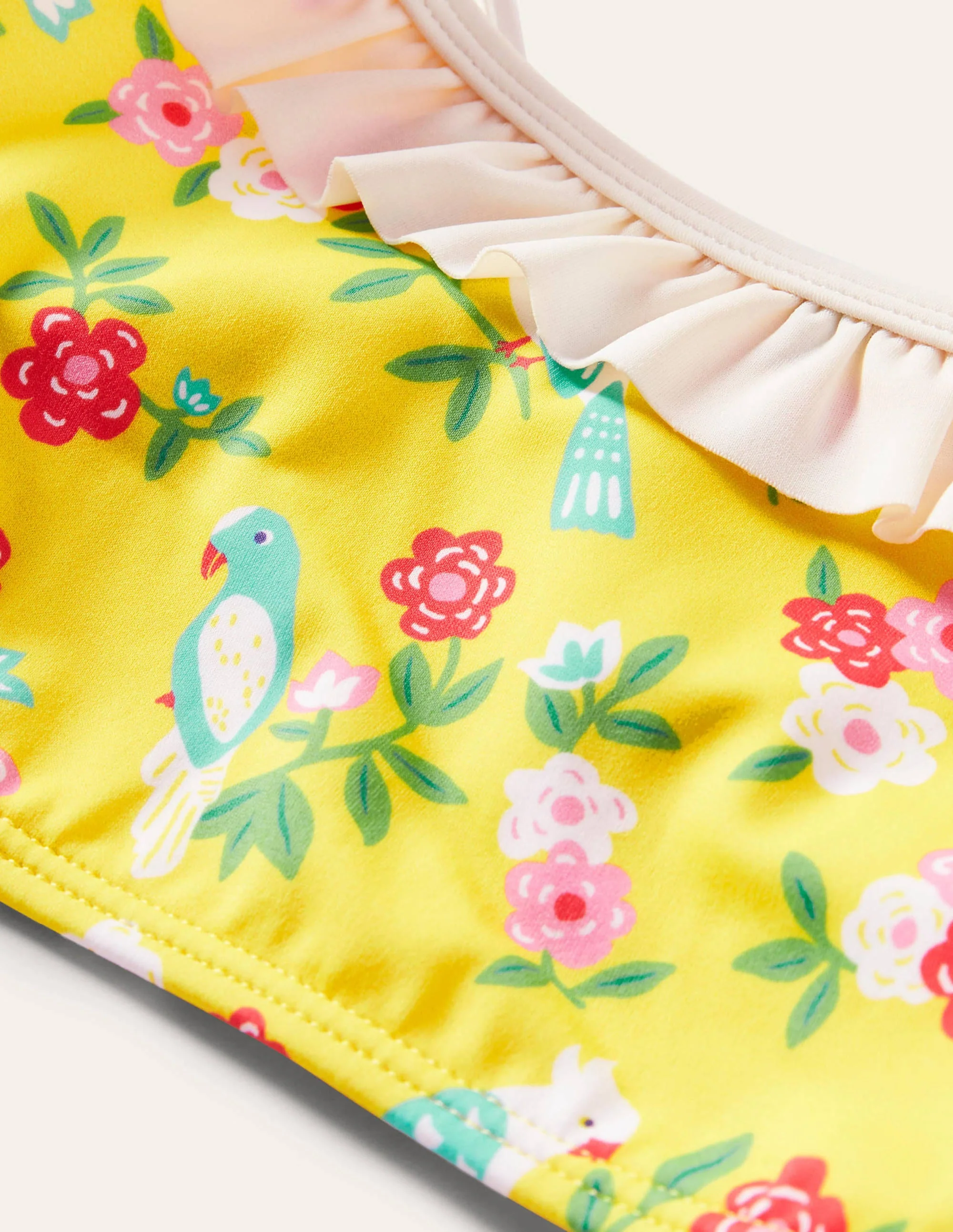 Frilly Strap Bikini Set-Sweetcorn Tropical Garden - Image 3