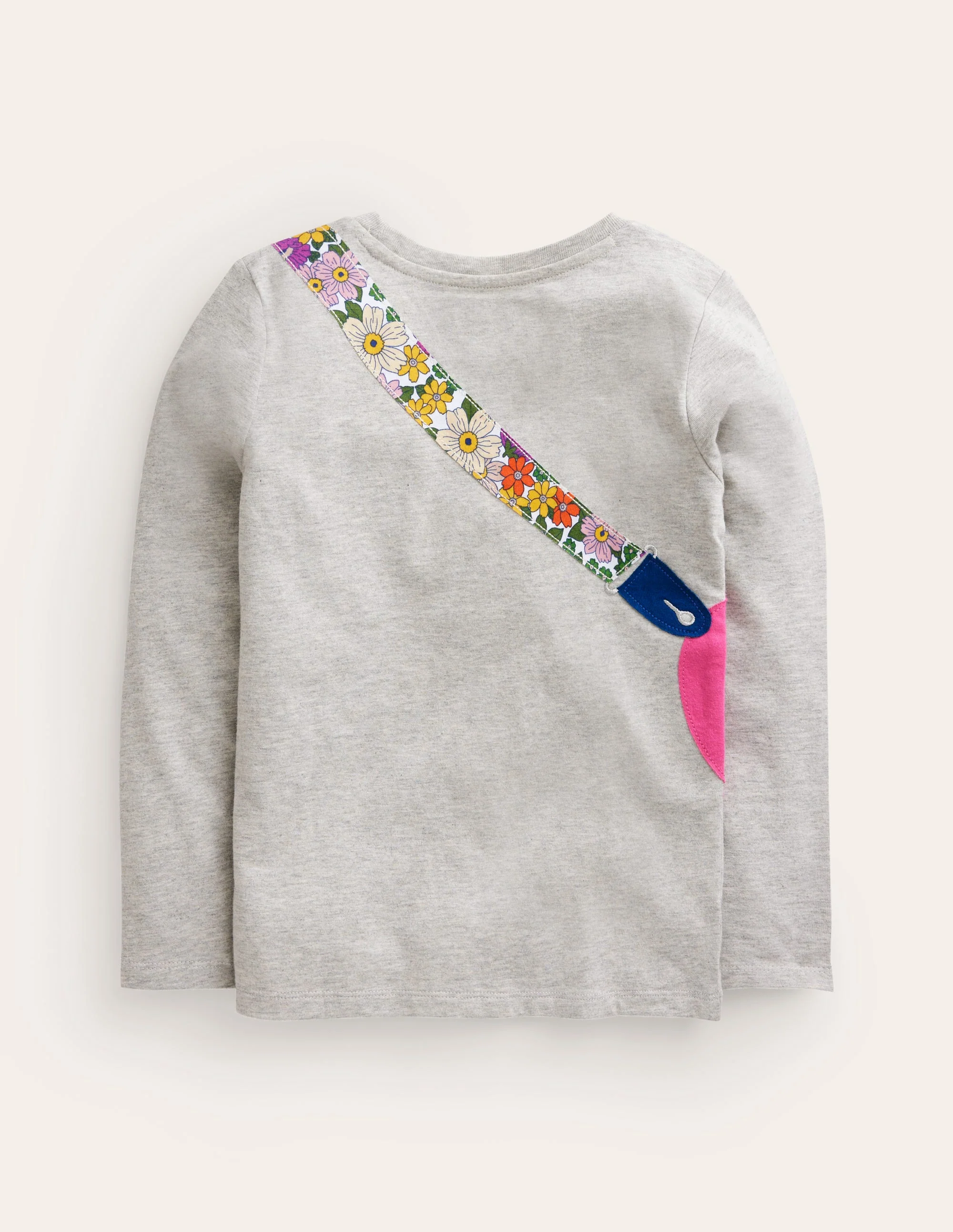 Front & Back Applique Top-Grey Marl - Image 2