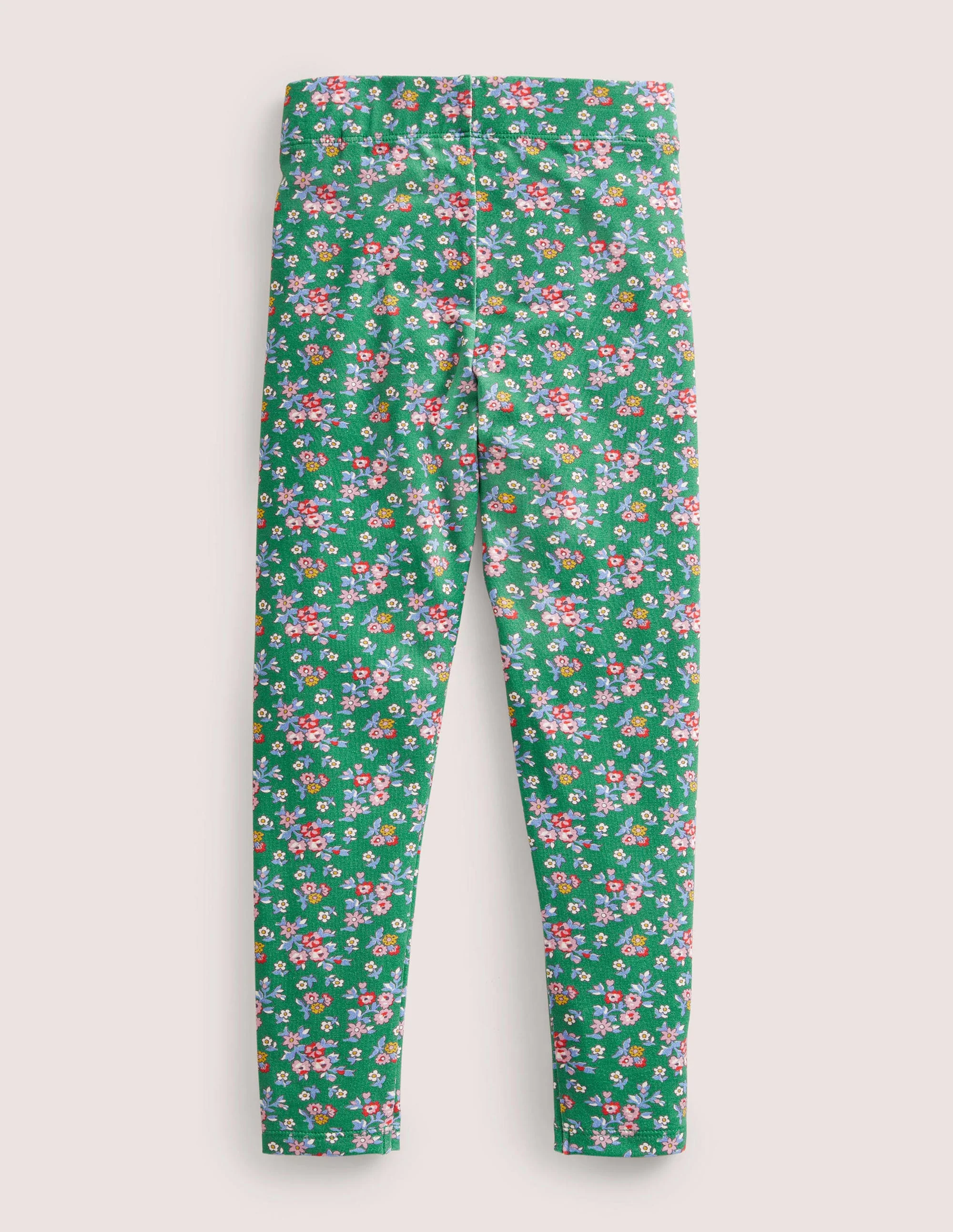 Fun Appliqué Leggings-Shady Glade Green Robins - Image 2