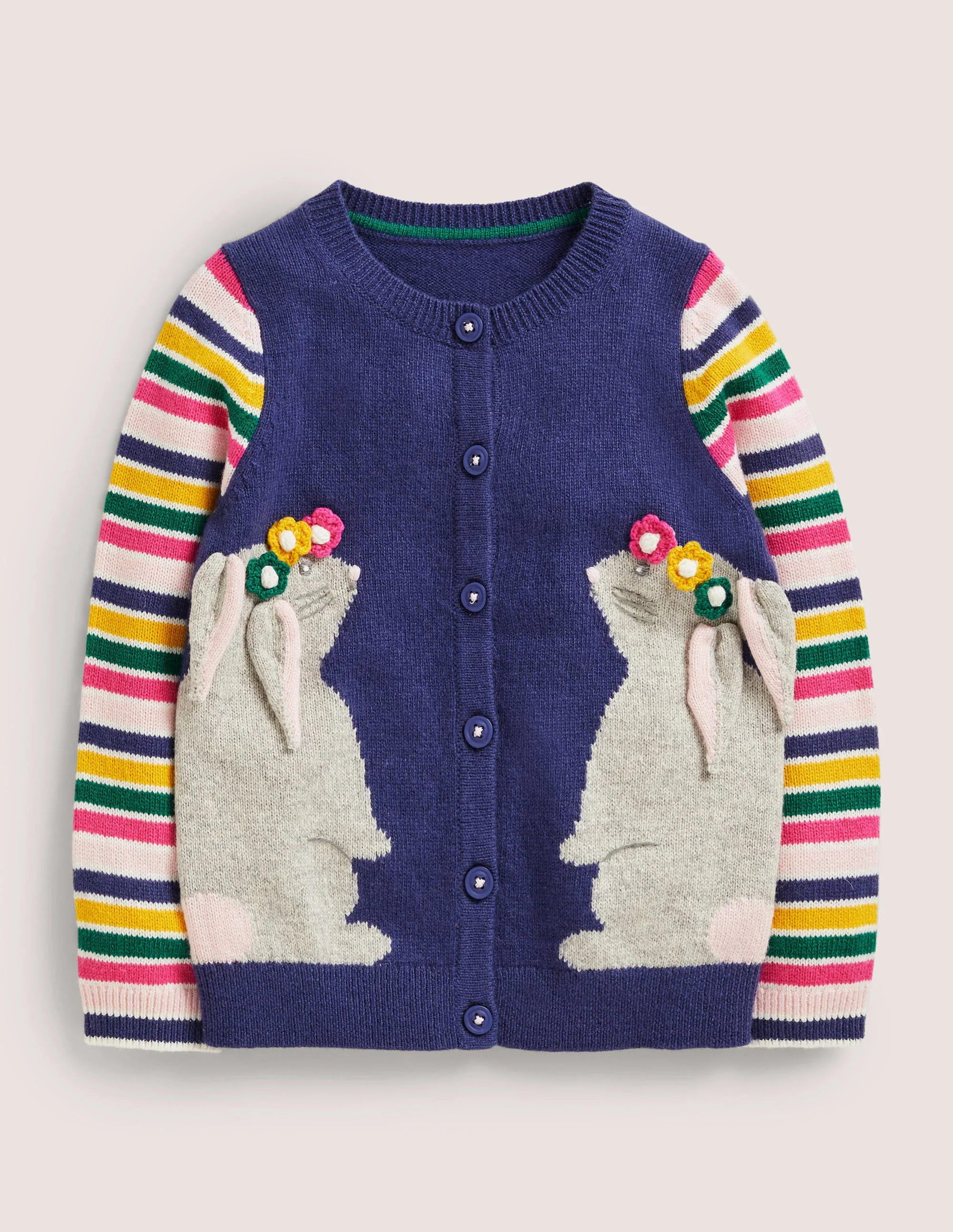 Fun Cardigan-Multi/Navy Rabbit