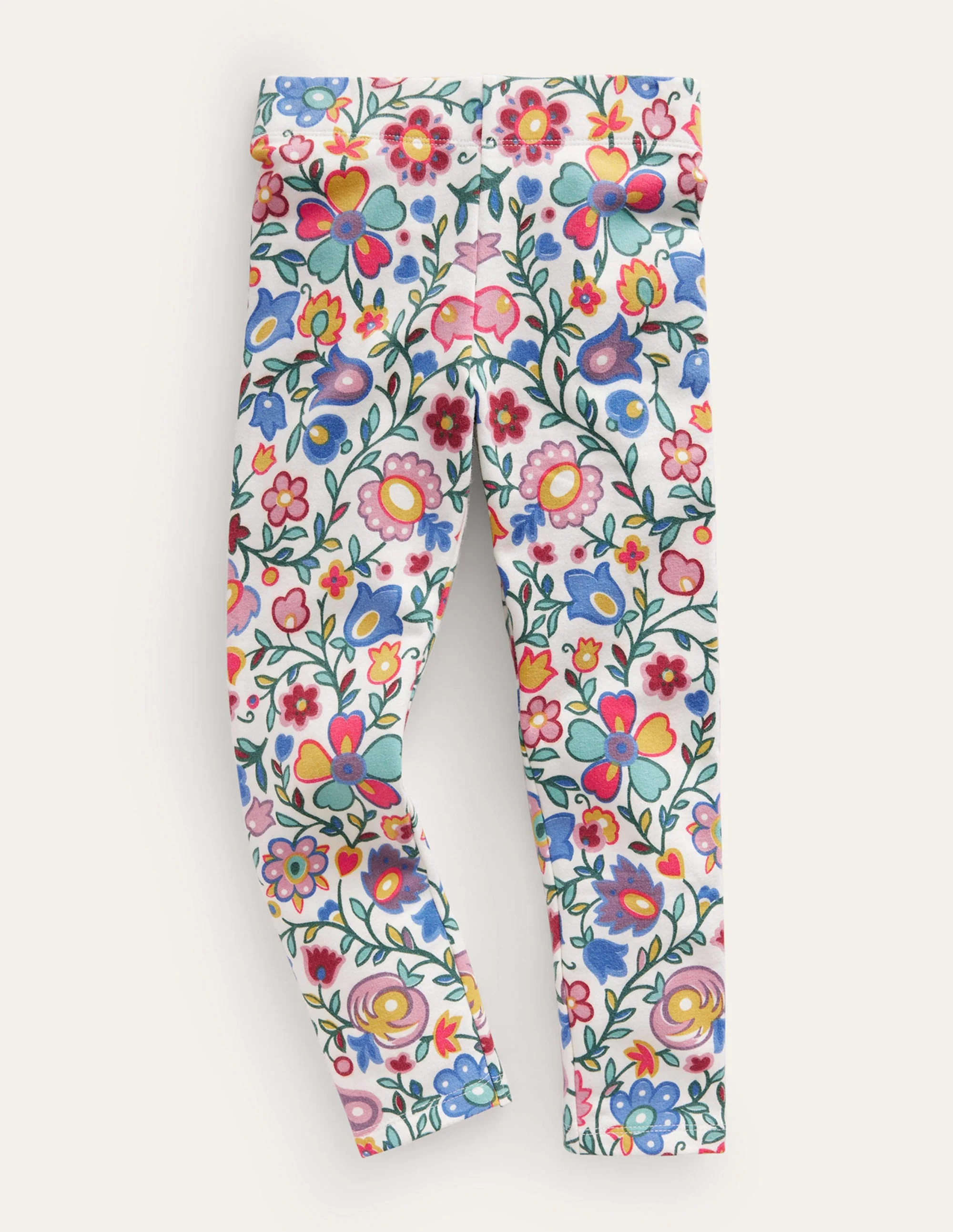 Fun Cosy Leggings-Multi Folk Floral