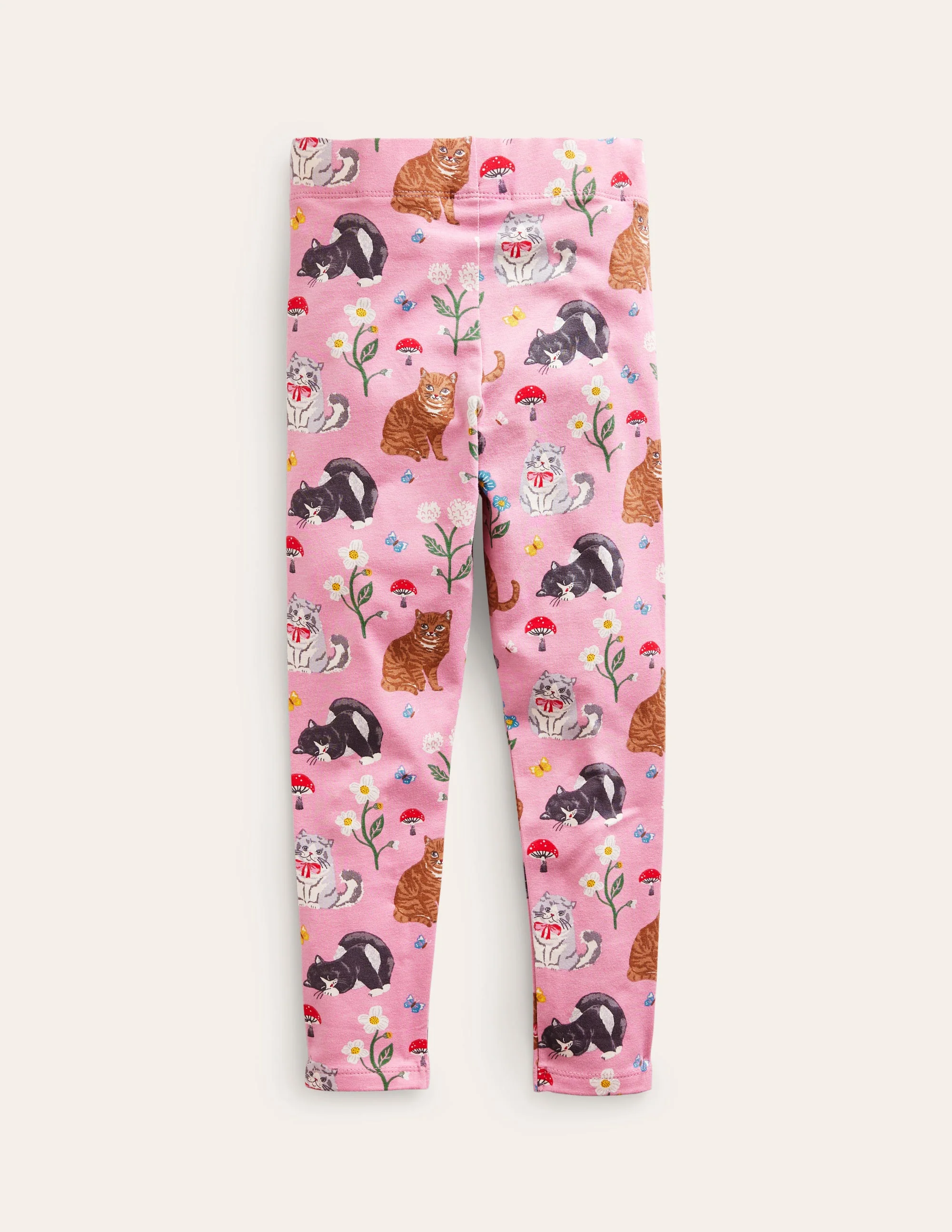 Fun Leggings-Almond Pink Cats - Image 2