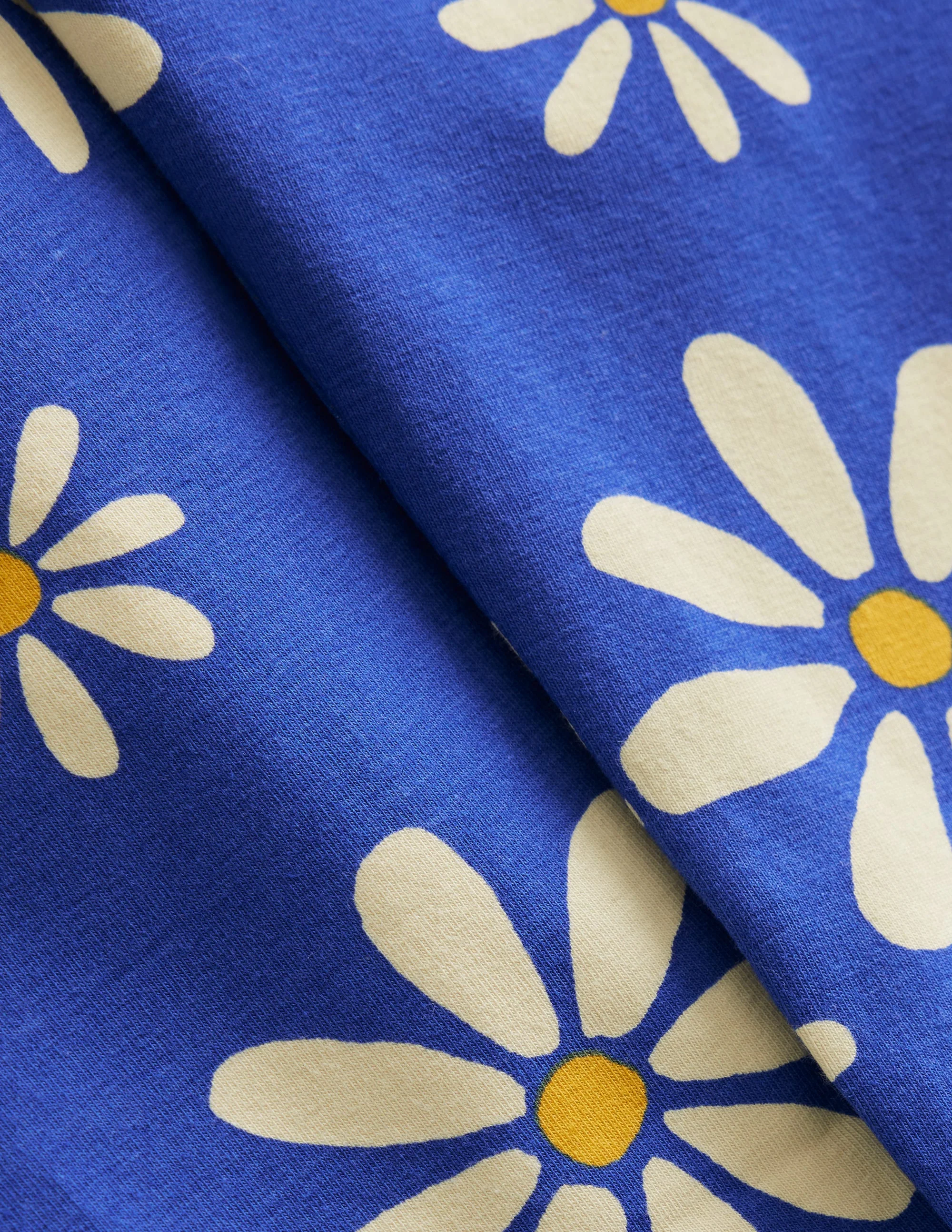 Fun Leggings-Sapphire Blue Daisies - Image 3