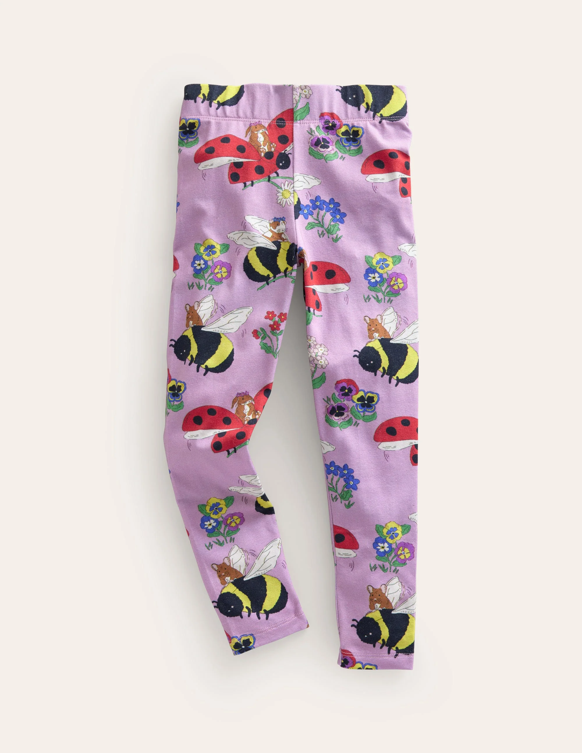 Fun Leggings-Sugared Almond Pink Meadows