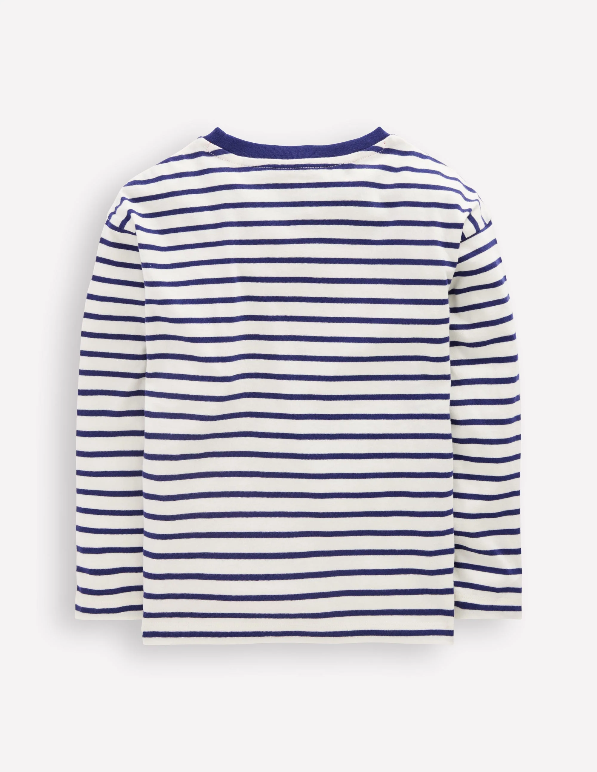 Fun Relaxed T-shirt-Navy Stripe Badges - Image 2