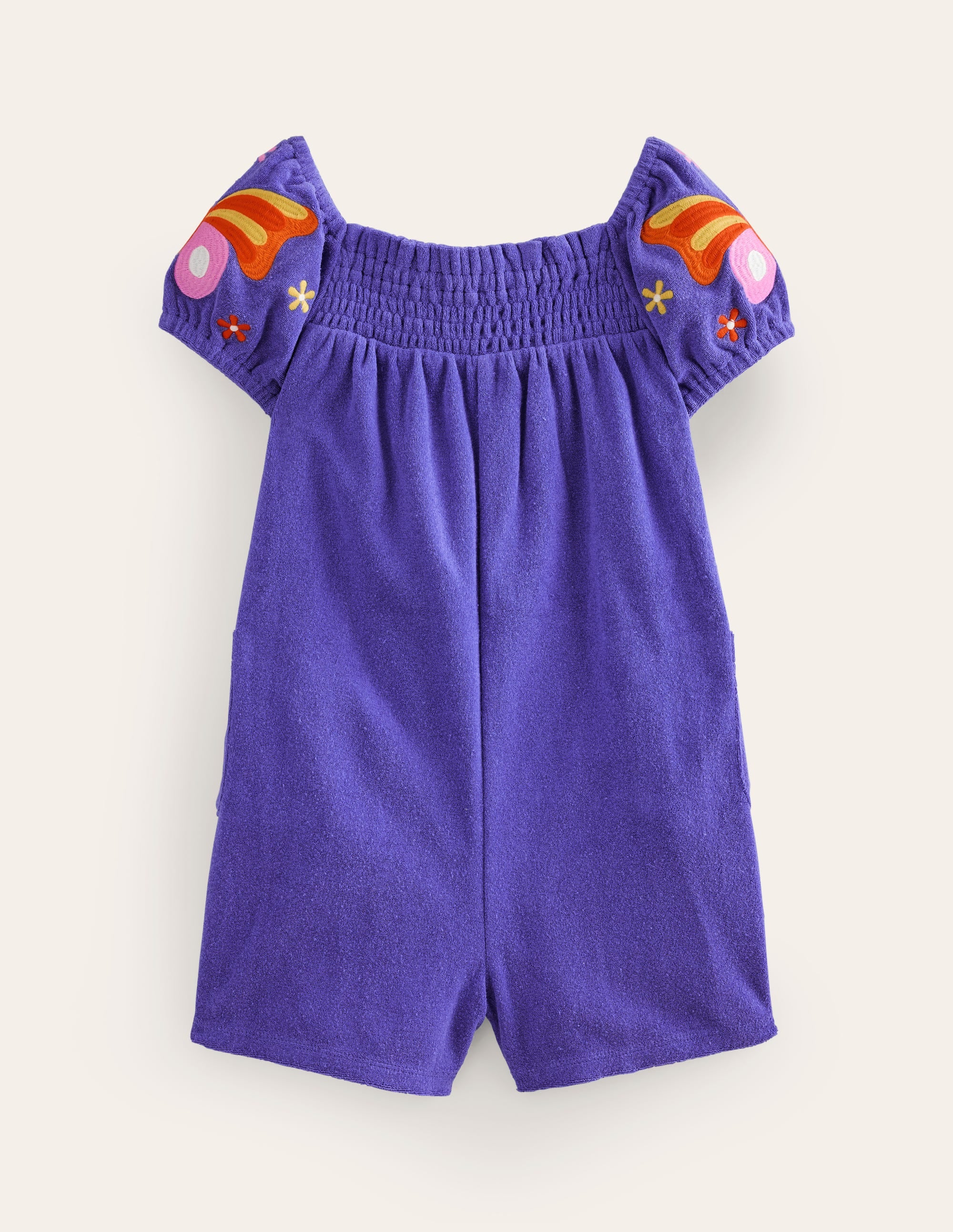 Fun Towelling Romper-Wisteria Blue - Image 2