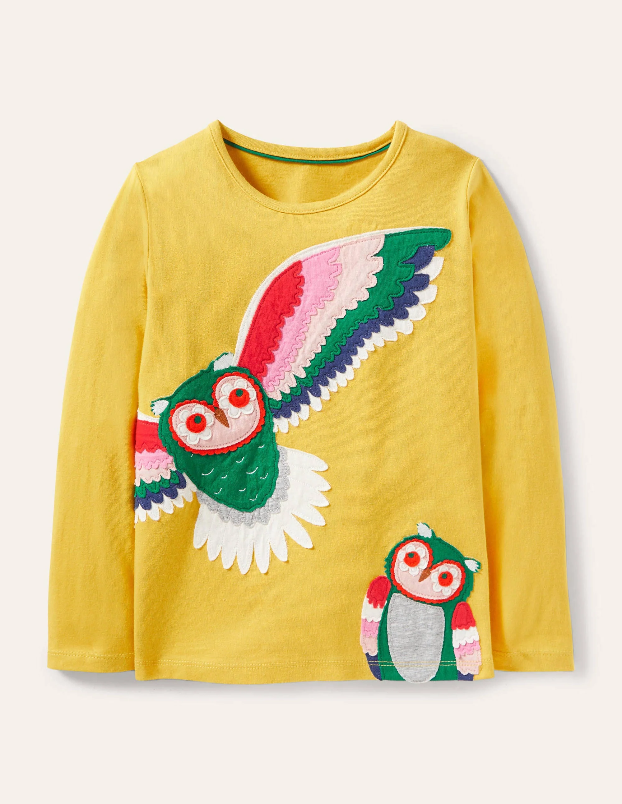 Glow-in-the-dark Scene T-shirt-Honeycomb Yellow Owls