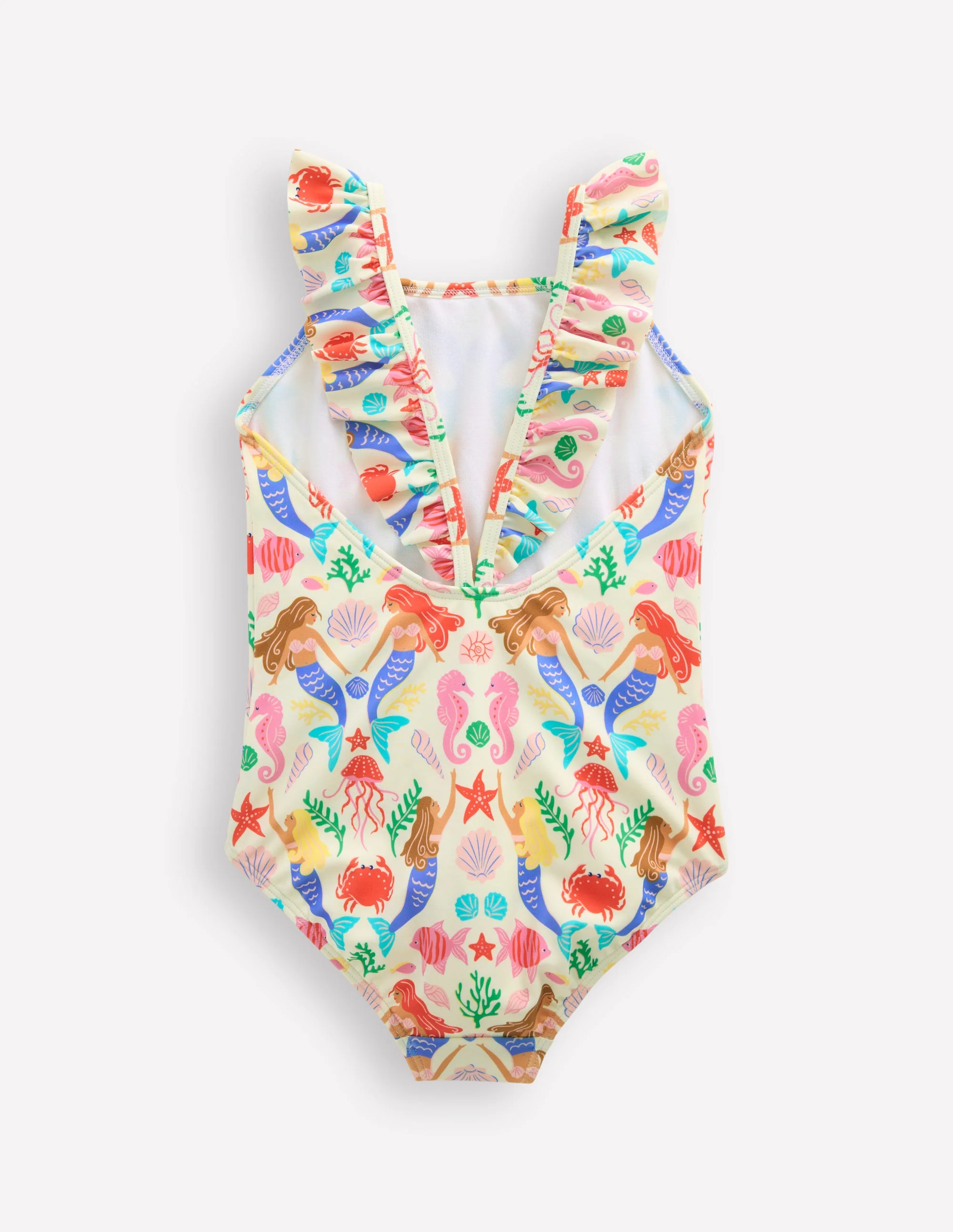 Hallie Frill Strap Swimsuit-Ivory Mermaid - Image 2