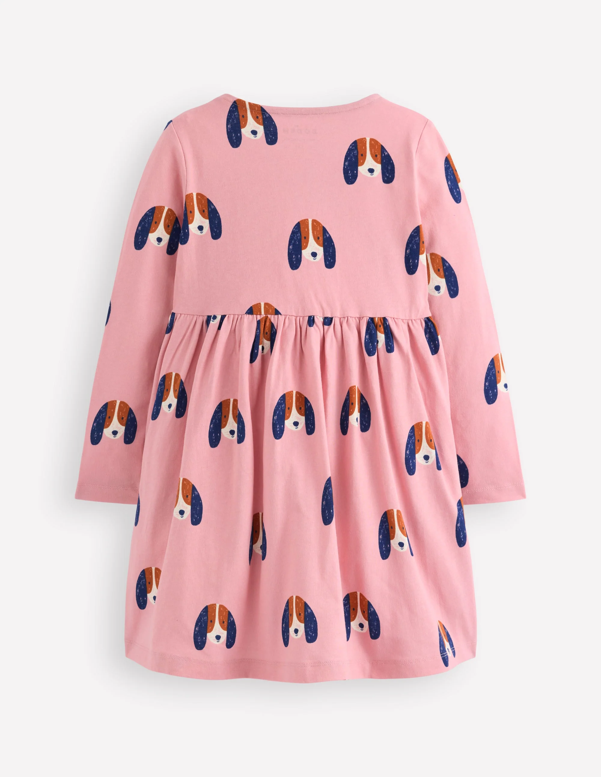 Heart Pocket Fun Jersey Dress-Vintage Pink Spaced Pups - Image 2