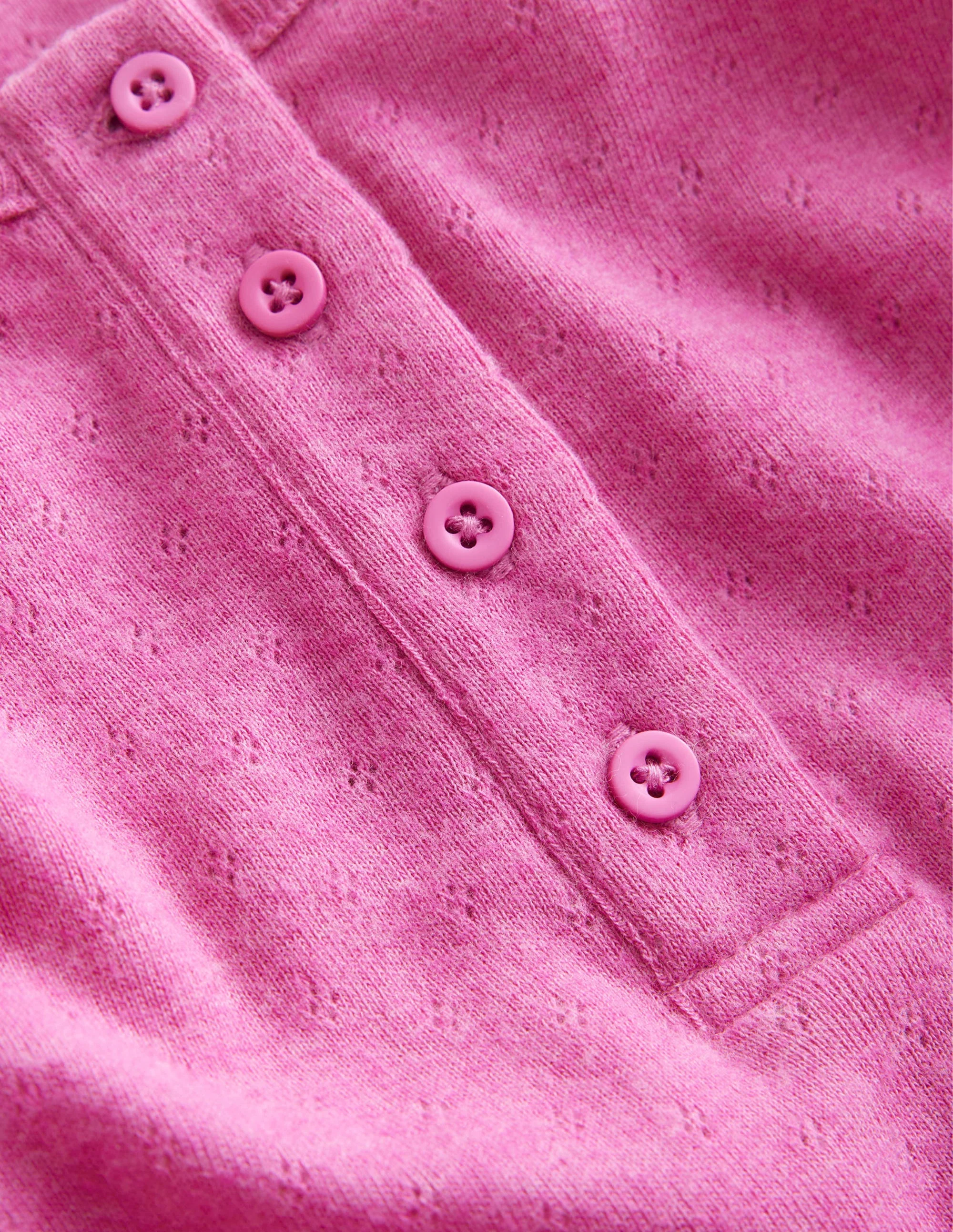 Henley Pointelle Top-Phlox Pink - Image 3