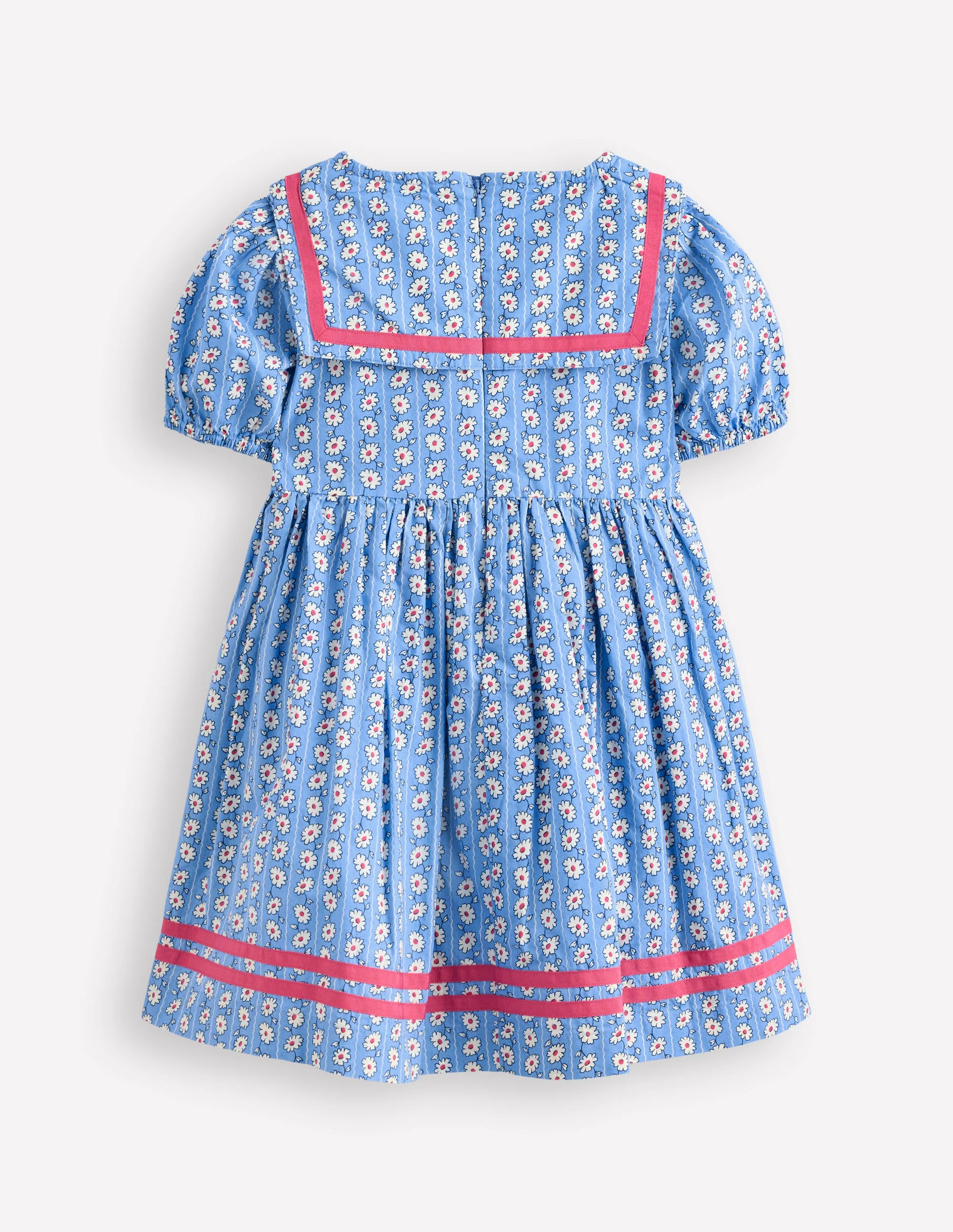 Heritage Sailor Dress-Arctic Blue Daisy Stripe - Image 2