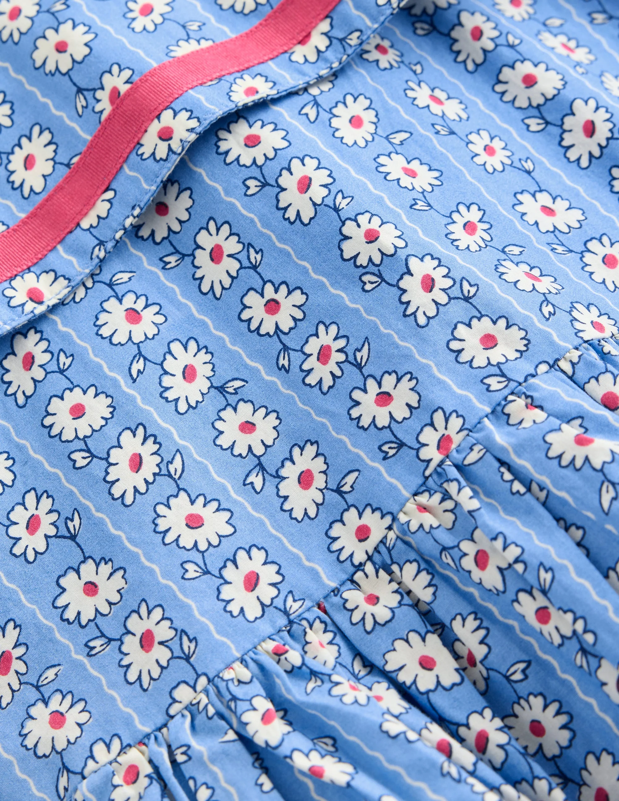 Heritage Sailor Dress-Arctic Blue Daisy Stripe - Image 3