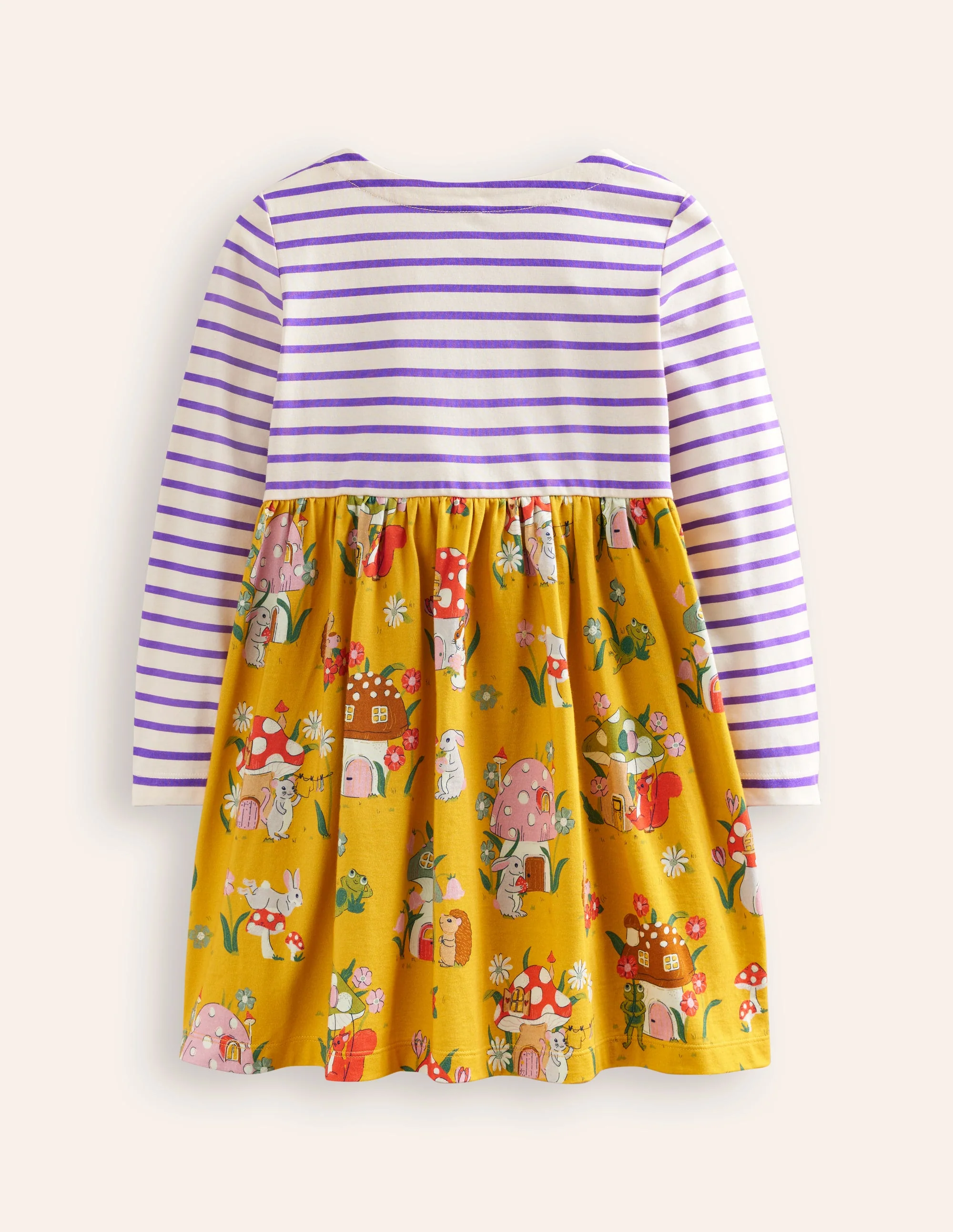 Hotchpotch Jersey Dress-Honeycomb Toadstool Village - Image 2
