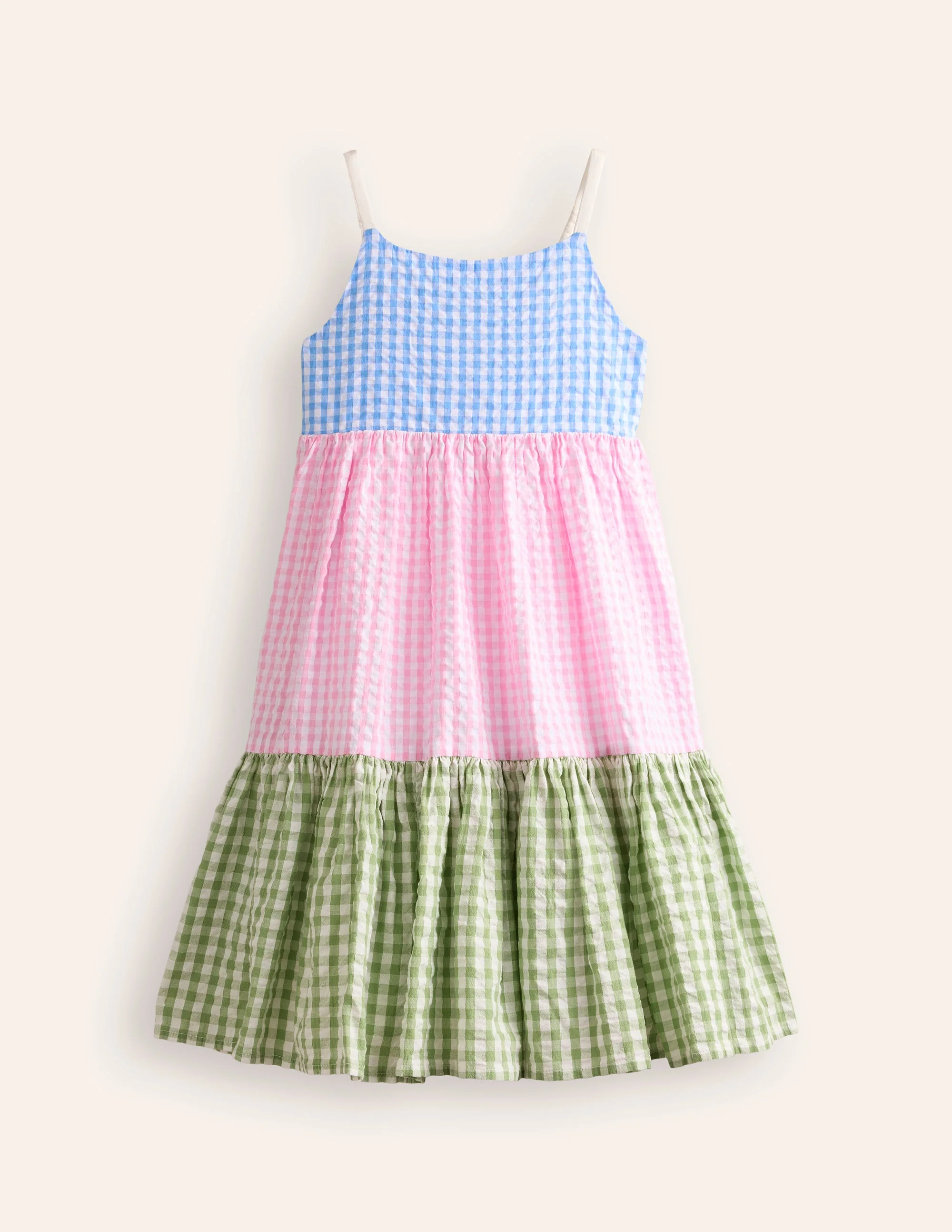 Hotchpotch Tiered Twirly Dress-Gingham Hotchpotch