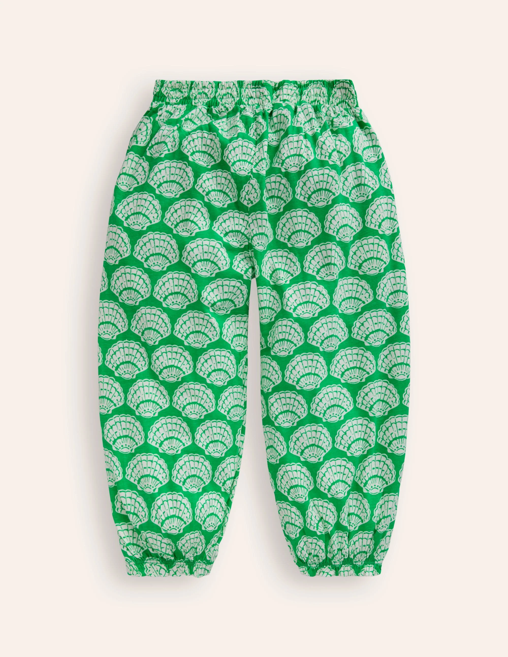 Jersey Harem Pants-Pea Green Seashells - Image 2
