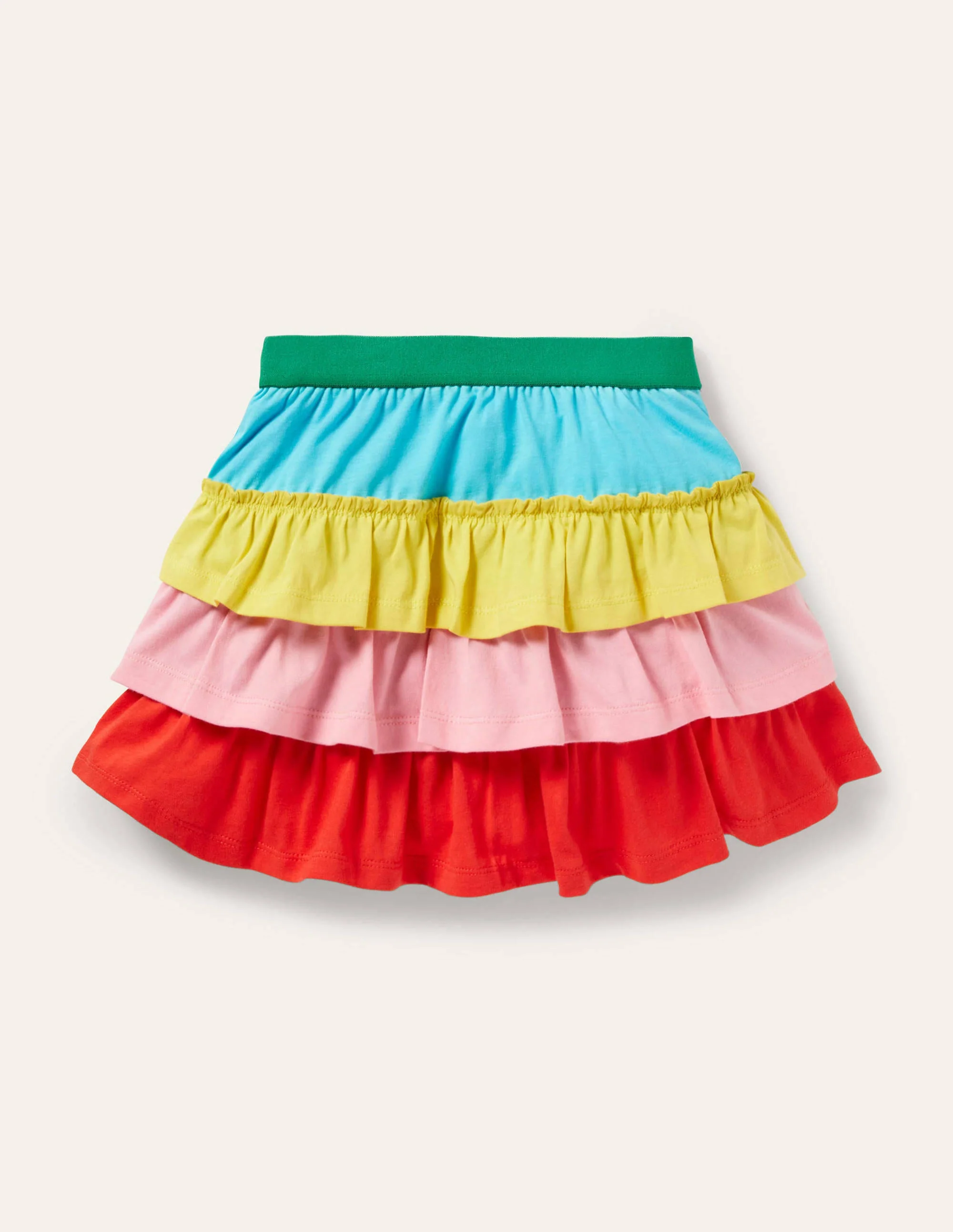 Jersey Ruffle Skort-Multi Colourblock