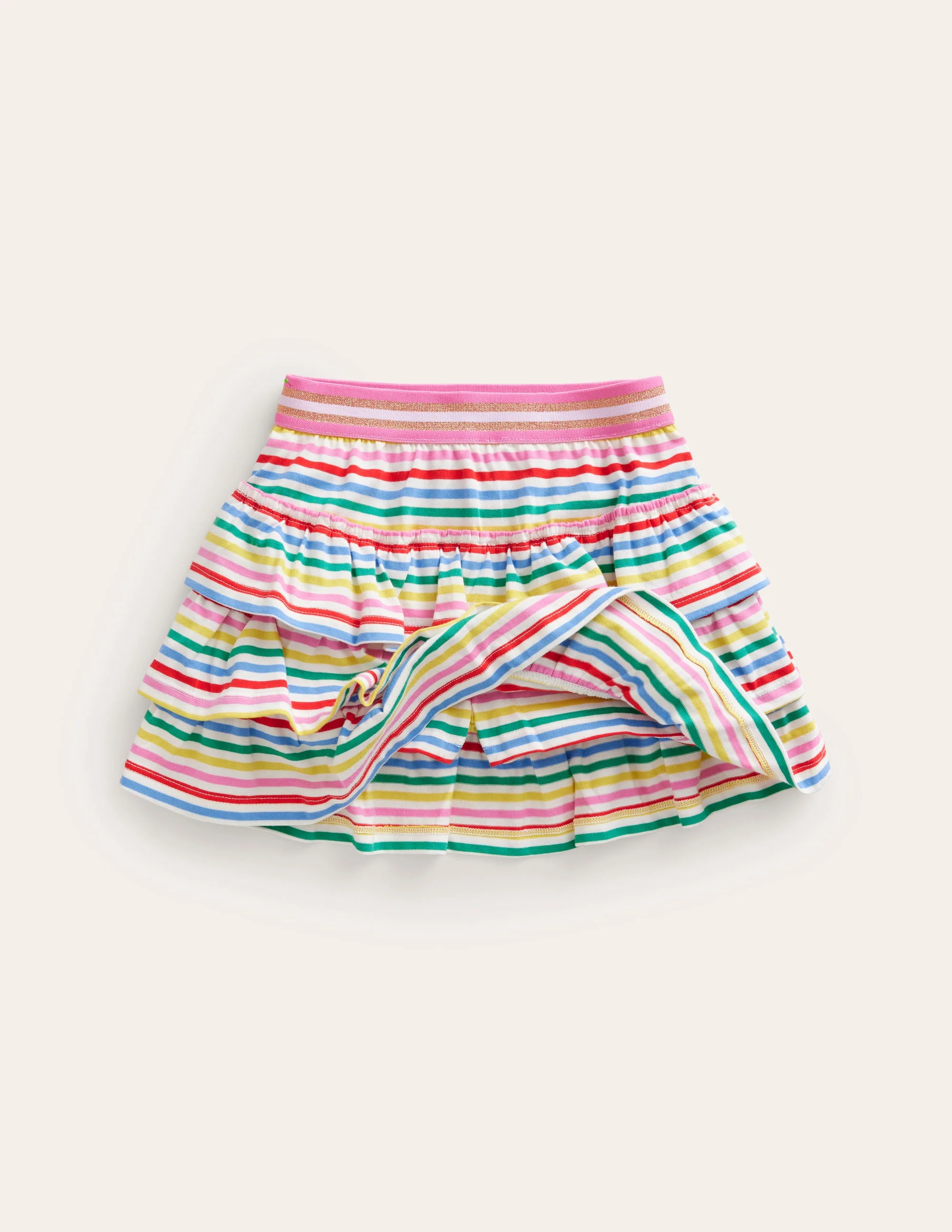 Jersey Ruffle Skort-Multi Stripe - Image 4
