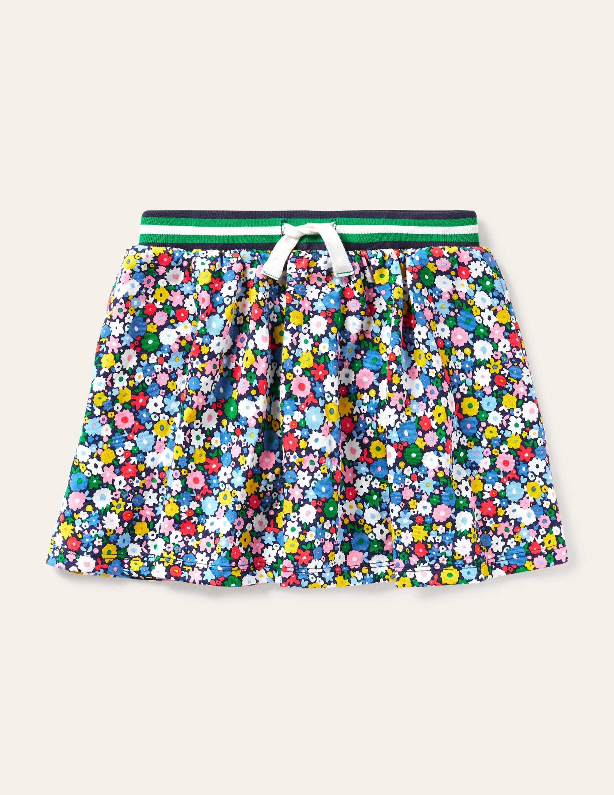 Jersey Skort-Elizabethan Blue Flowerpatch