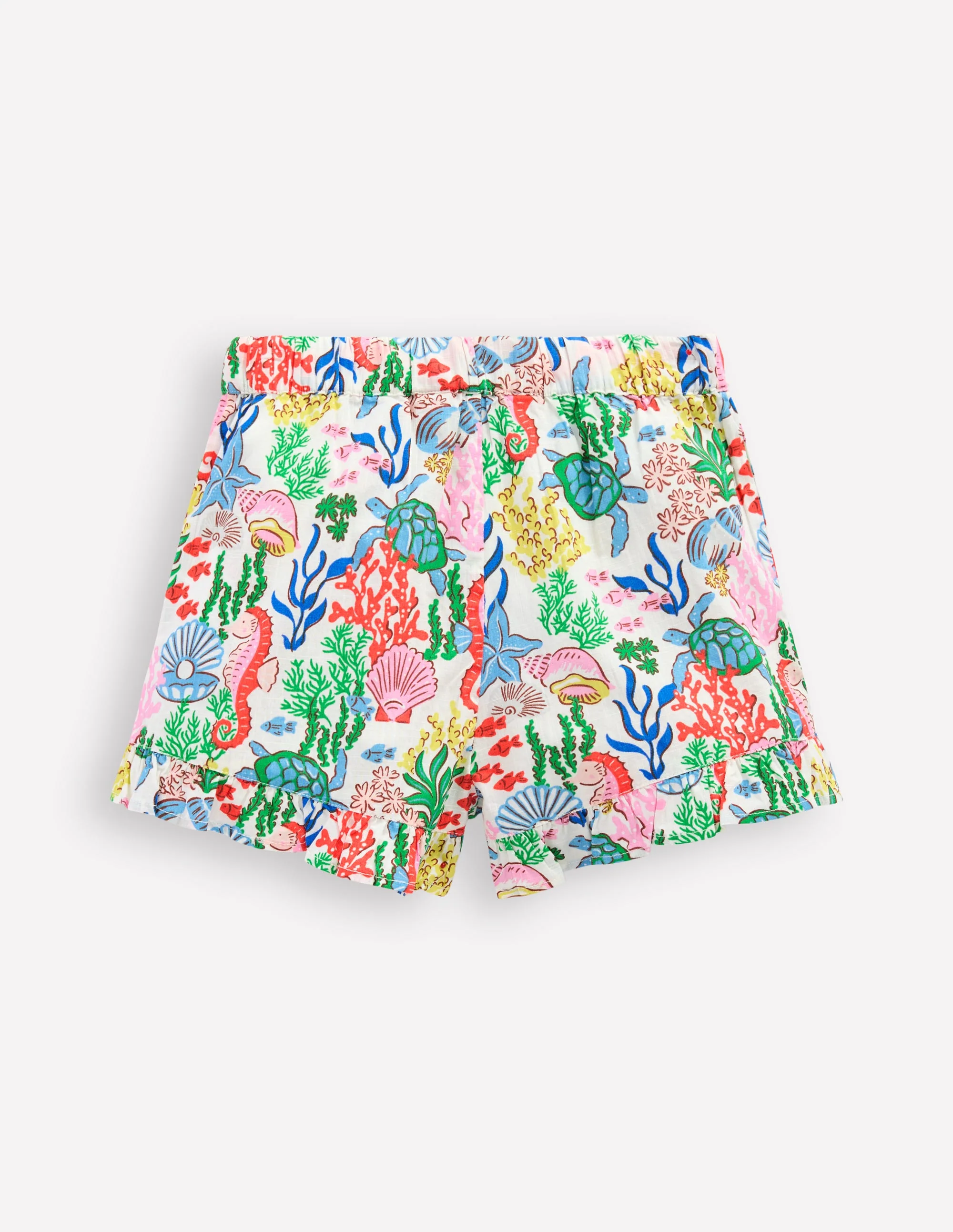 Juniper Woven Frill Shorts-Multi Coral Cove - Image 2