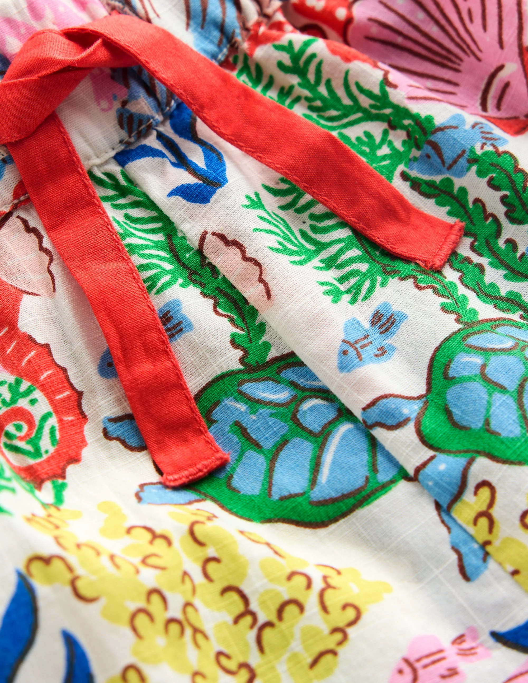 Juniper Woven Frill Shorts-Multi Coral Cove - Image 3
