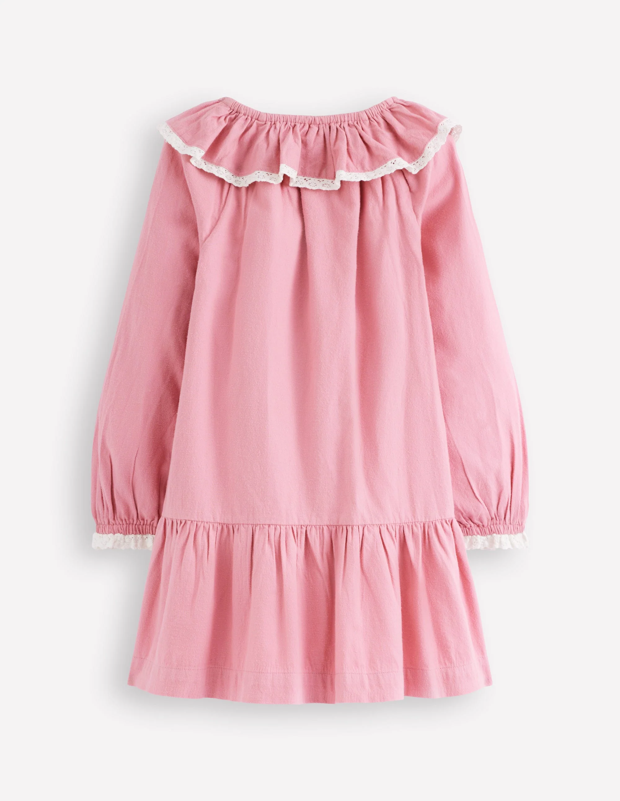 Lace Trim Woven Dress-Rose Pink Fairies - Image 2