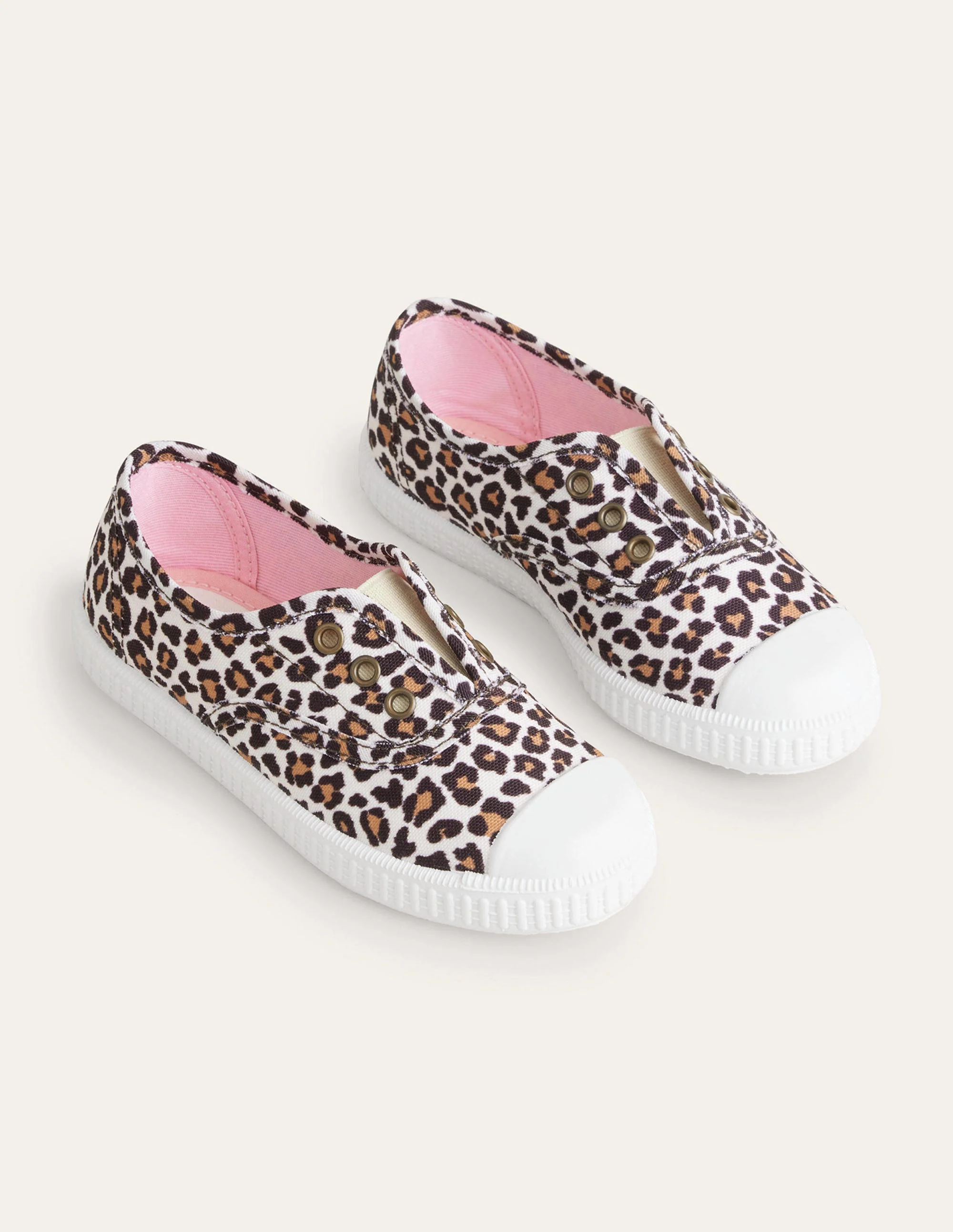 Laceless Canvas Pull-ons-Leopard - Image 2