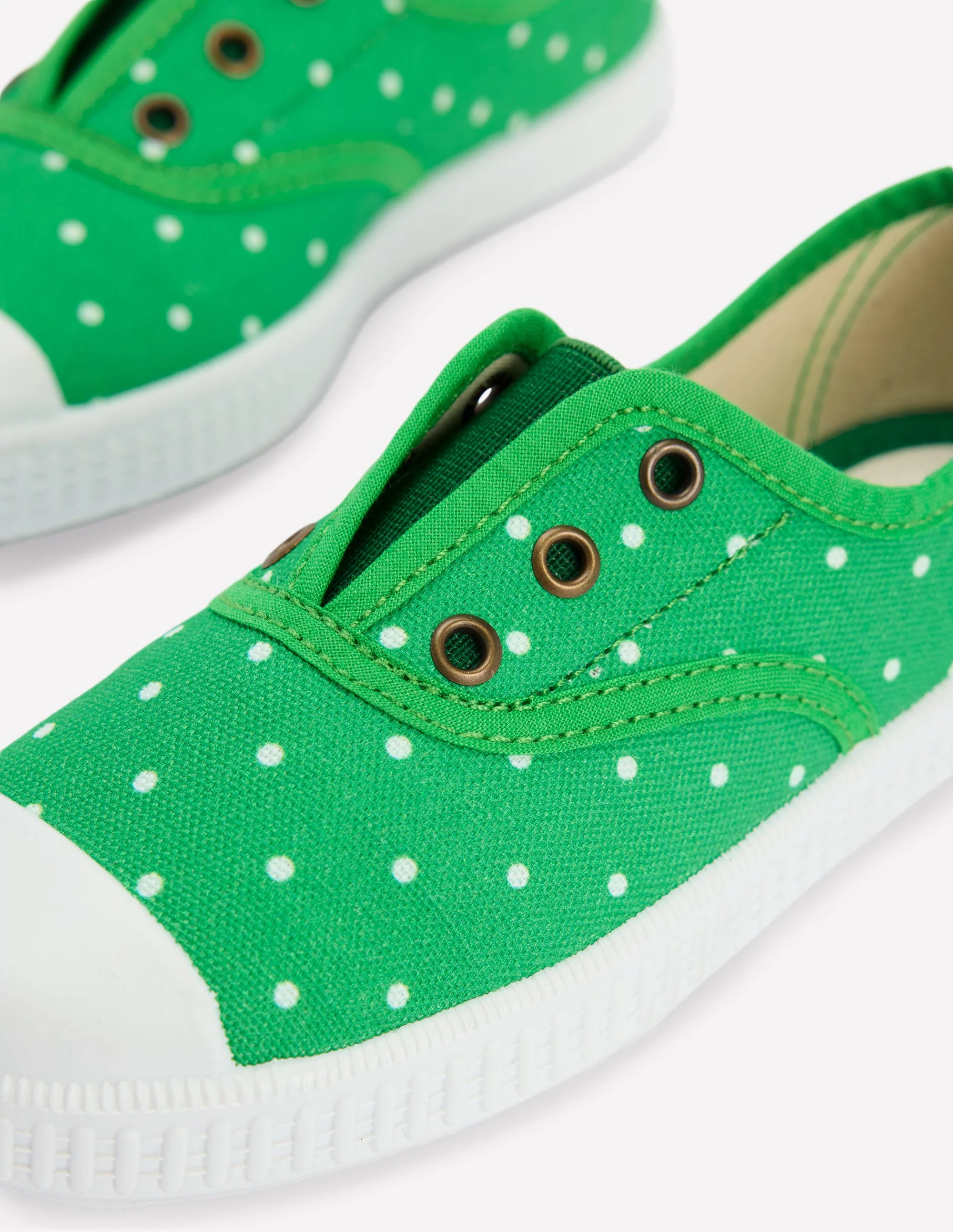Laceless Canvas Pull-ons-Sapling Green - Image 3