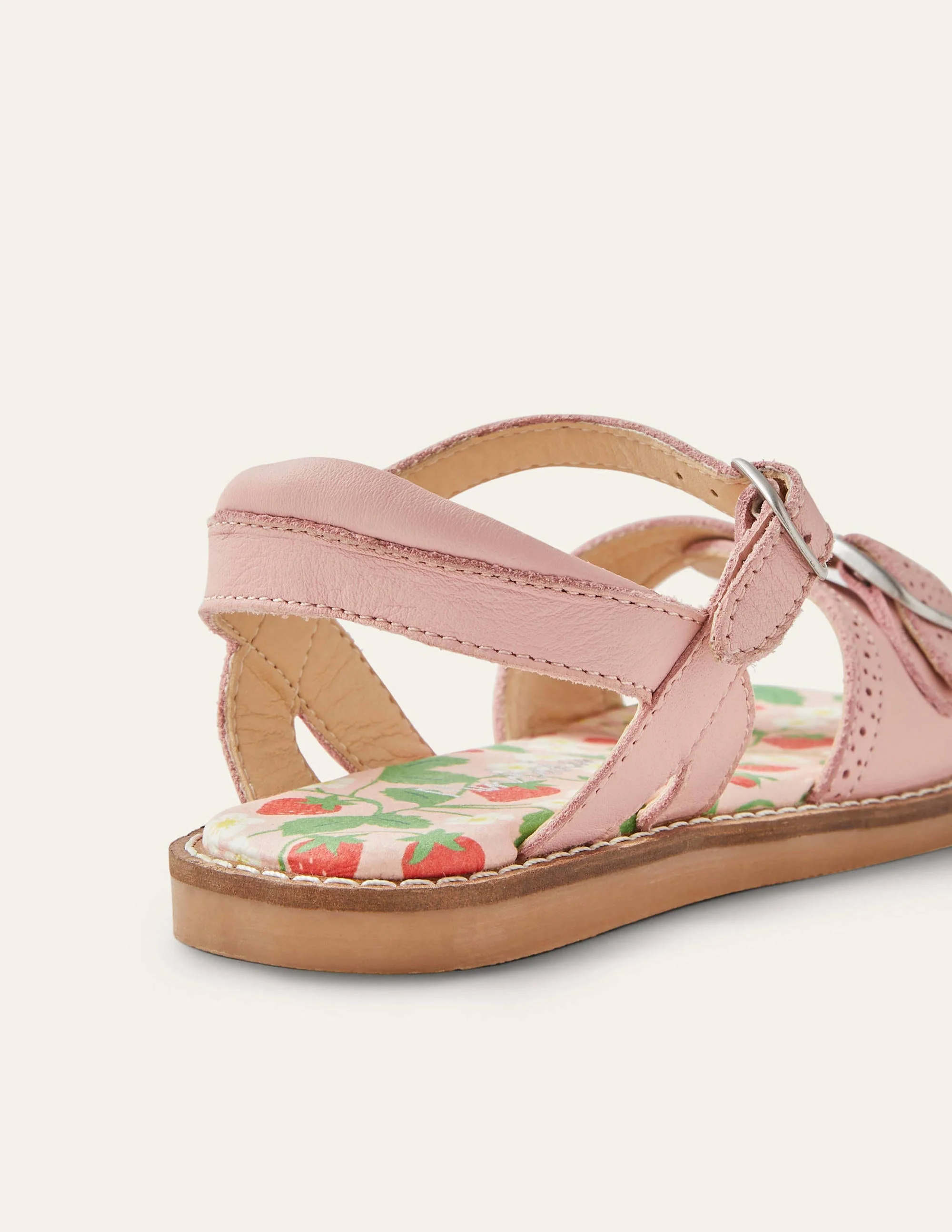 Leather Buckle Sandals-Boto Pink - Image 3