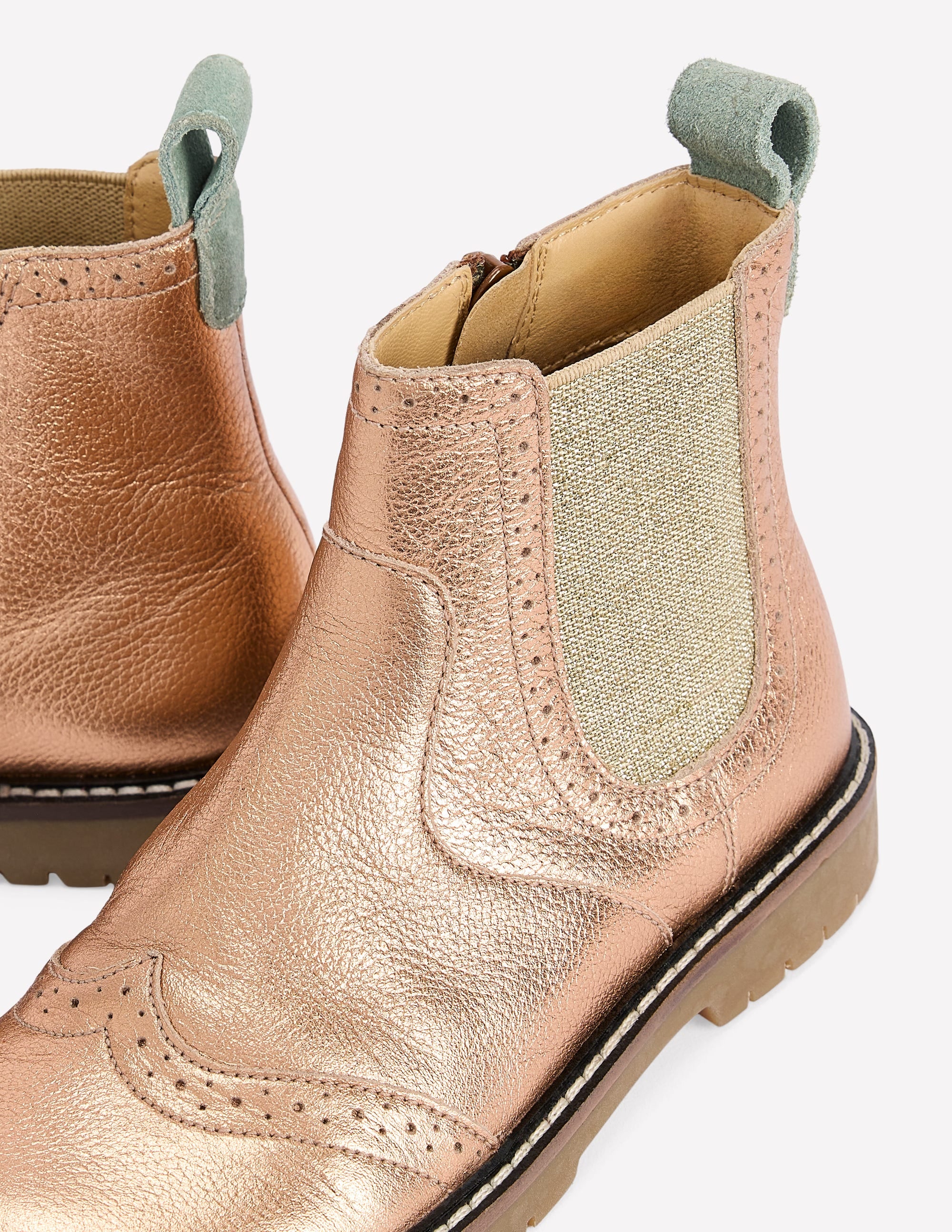 Leather Chelsea Boots-Bronze - Image 3